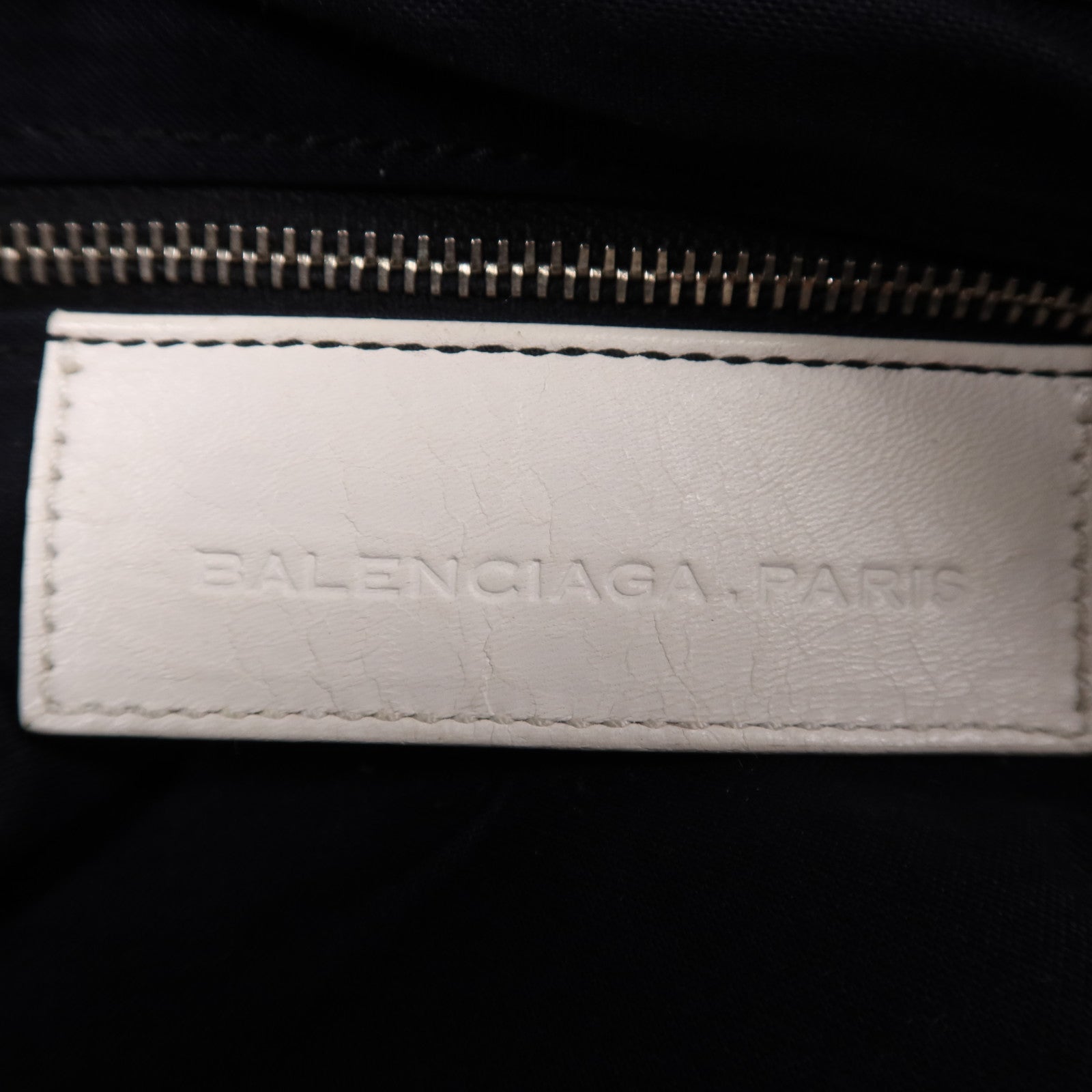BALENCIAGA 皮革Giant Work銀扣手挽袋