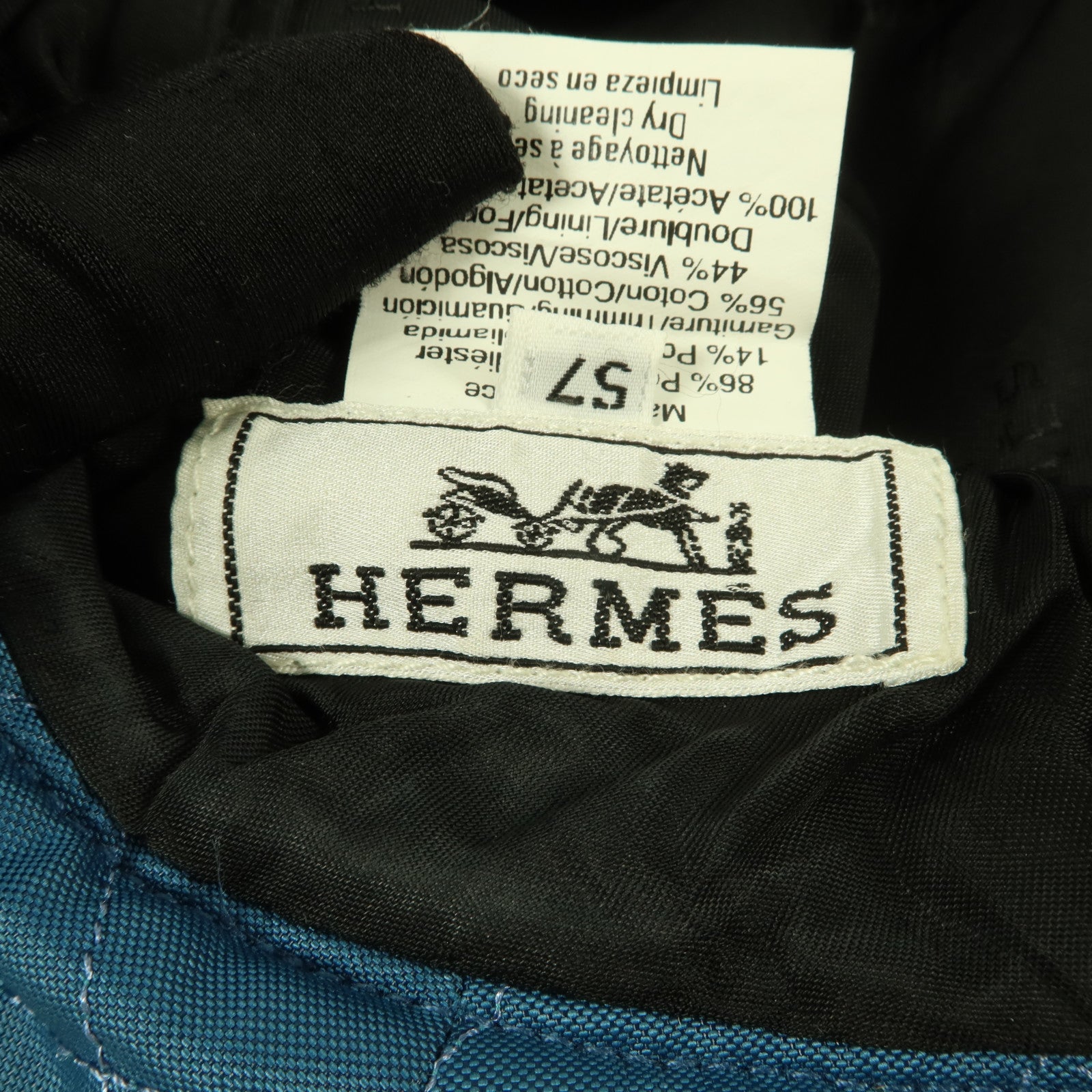 HERMES 聚酯纖維/棉質/黏膠纖維Fred Quilted Bucket Hat帽子