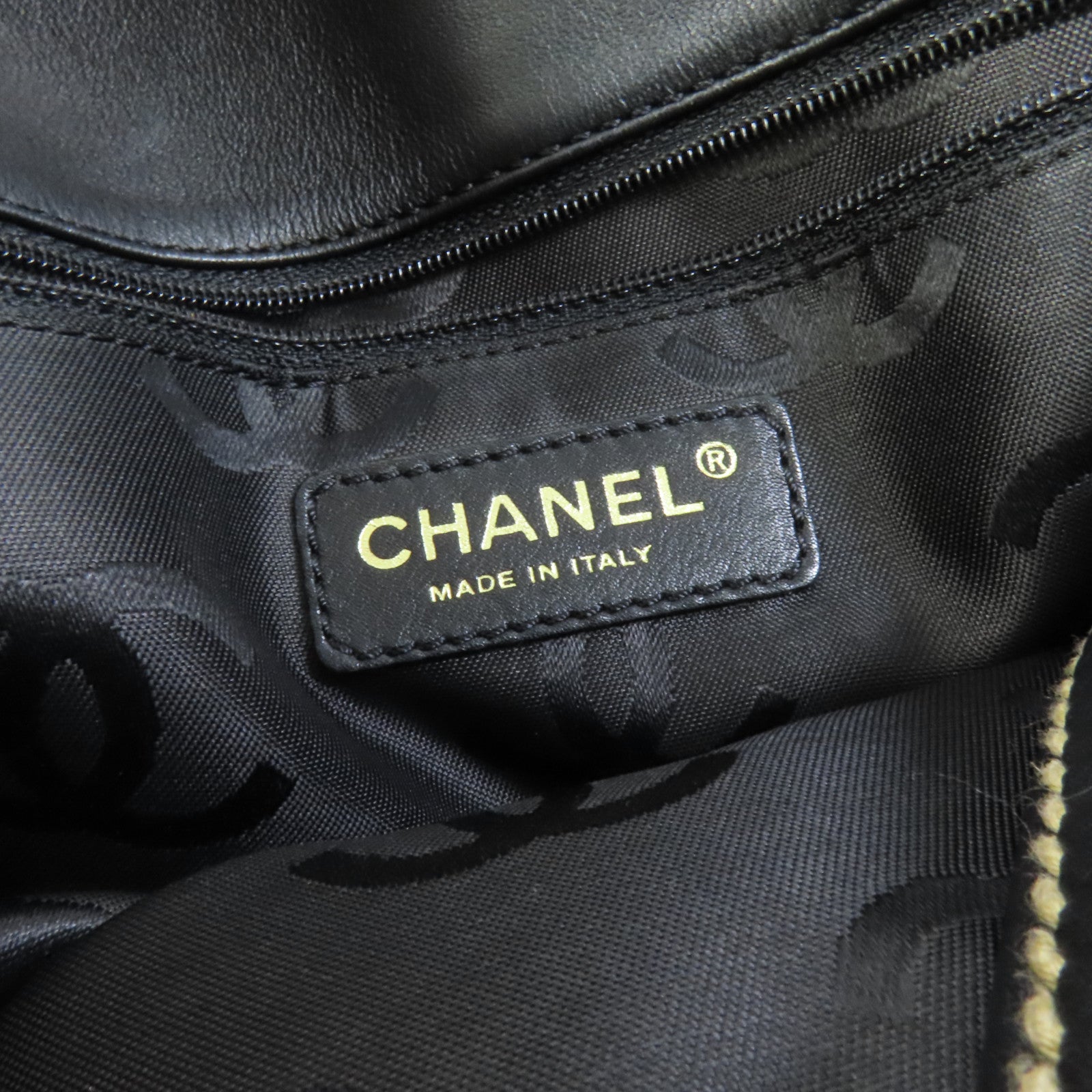 CHANEL 牛皮皮革Tote Bag金扣肩背袋