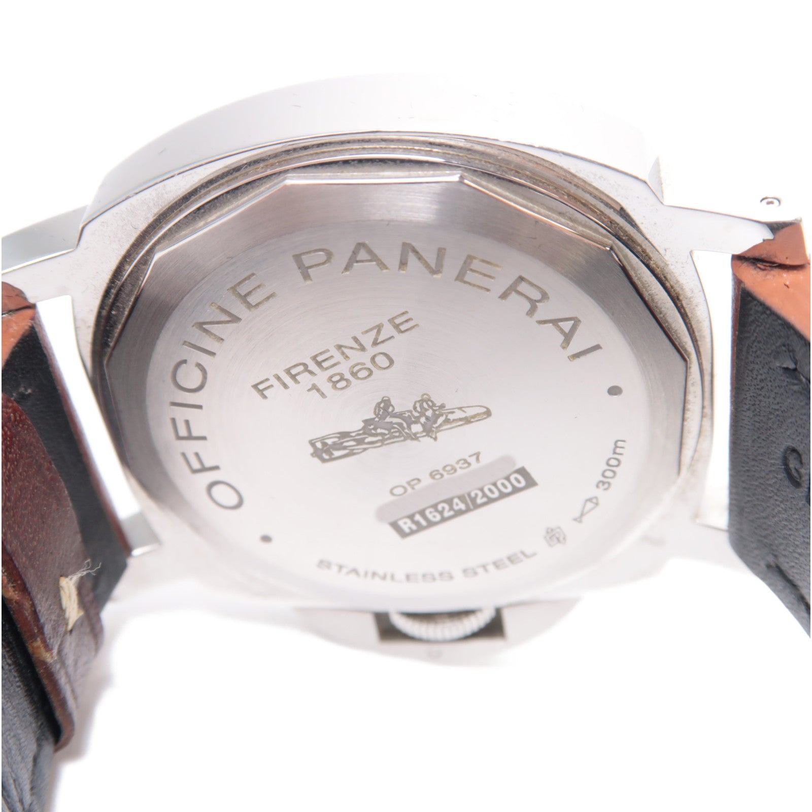 PANERAI 【激減優惠】Luminor Marina不鏽鋼/皮革手錶自動機芯黑色