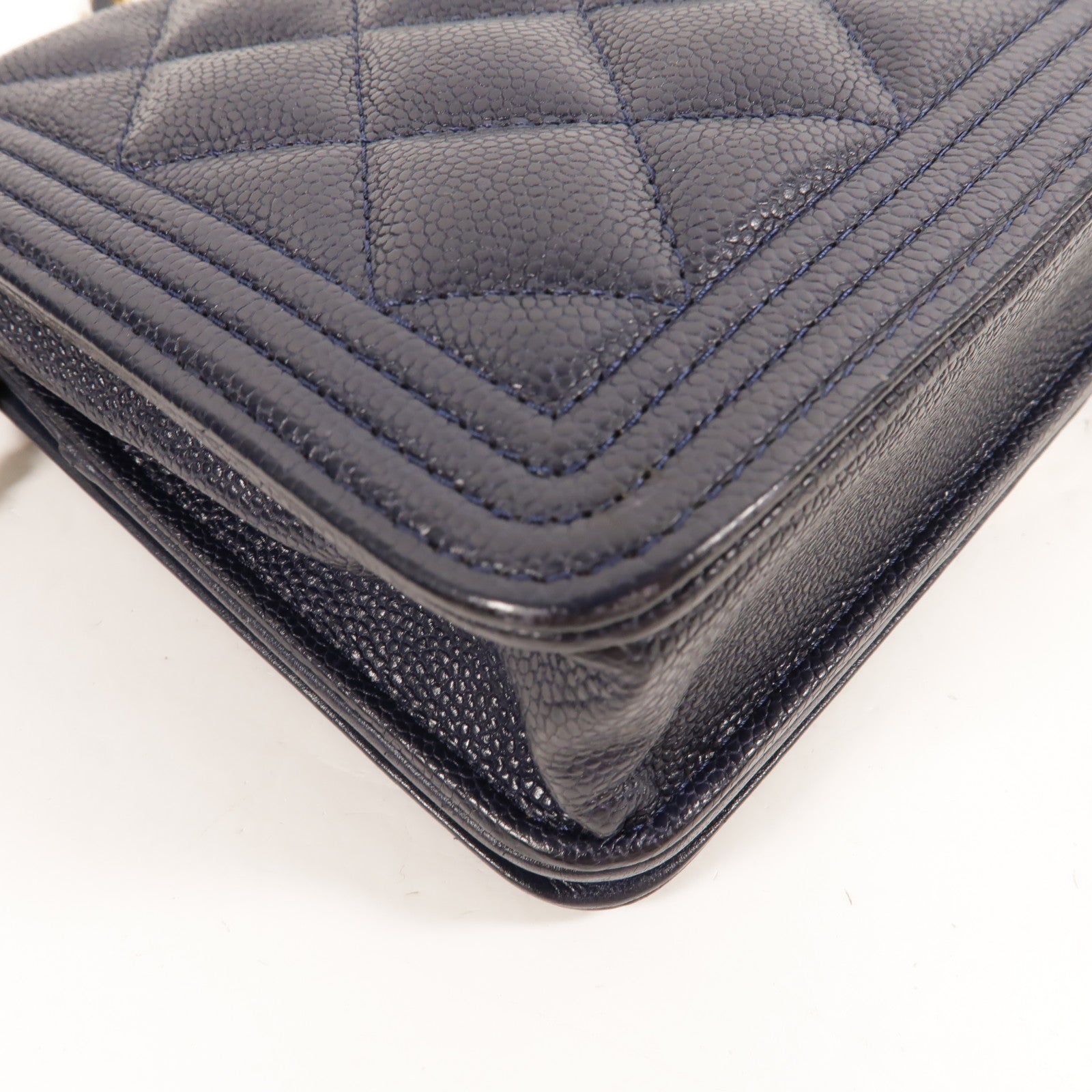 CHANEL 牛皮皮革Boy Chanel Wallet On Chain鏈帶肩背袋
