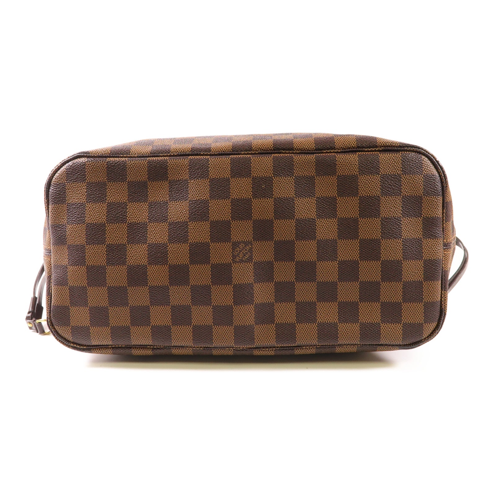 LOUIS VUITTON Damier Neverfull MM金扣手挽袋