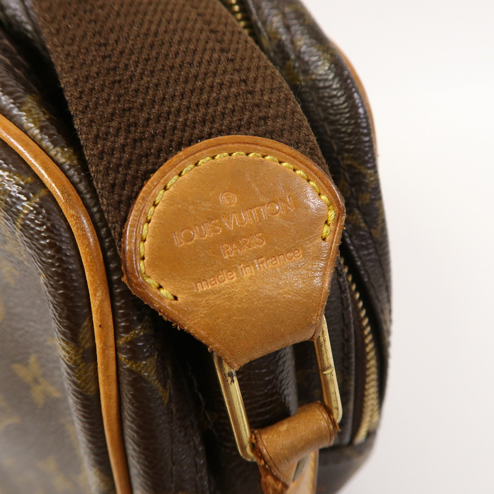 LOUIS VUITTON Monogram Reporter PM金扣肩背袋啡色