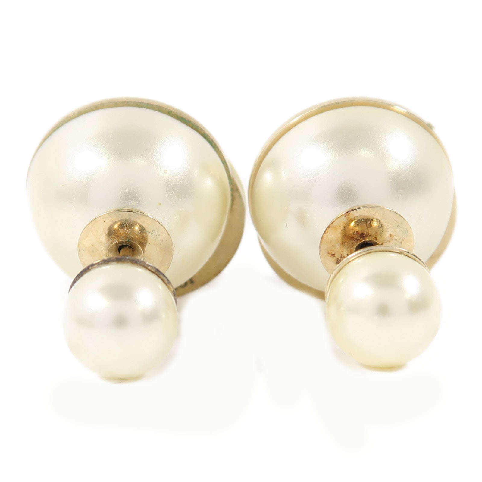 Dior 【激減優惠】金屬/PVC Earrings耳環金色/白色