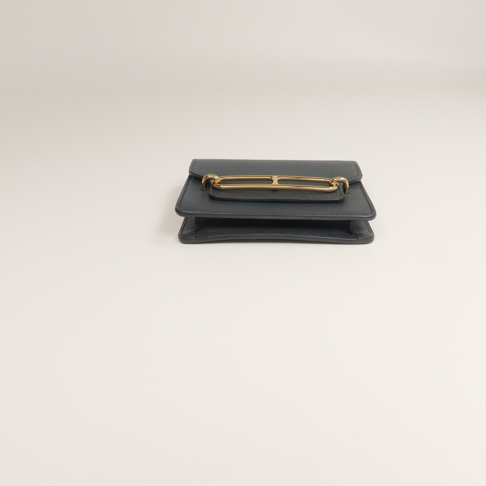 HERMES Evercolor皮革Roulis Slim錢包Vert Rousseau