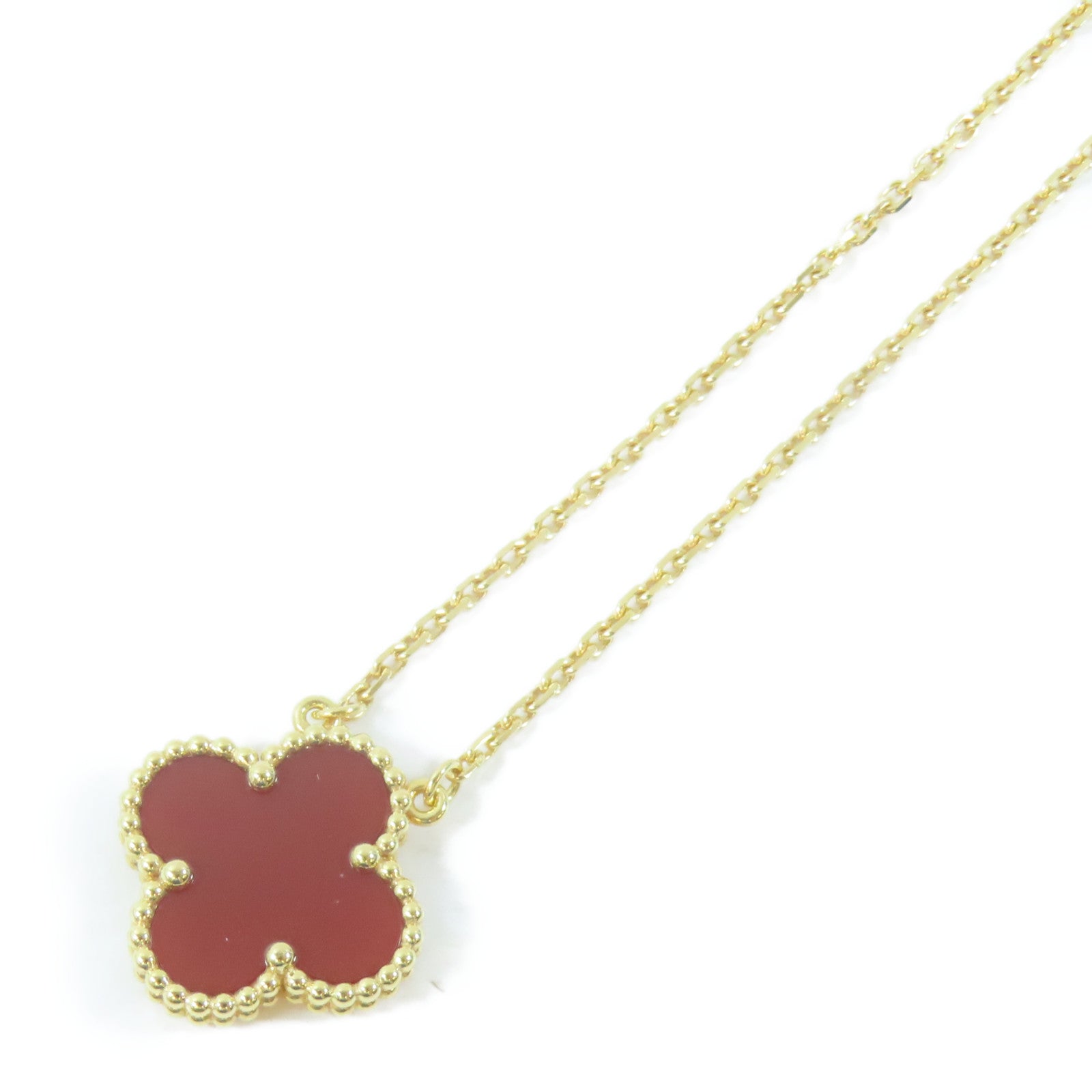 Van Cleef & Arpels 18K黃金Vintage Alhambra Pendant項鍊#42cm