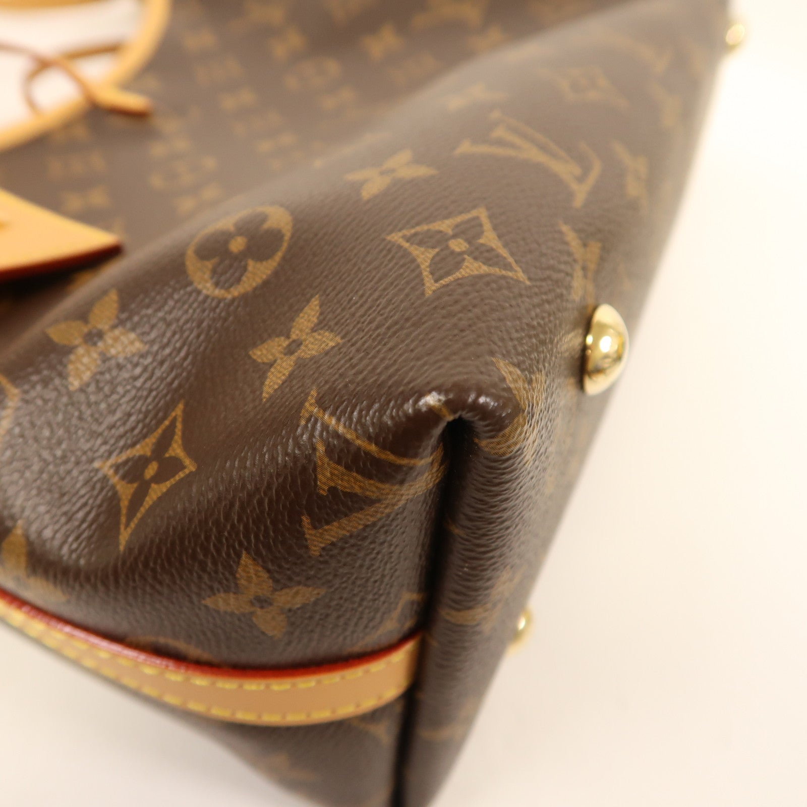 LOUIS VUITTON Monogram Carryall PM金扣肩背袋啡色