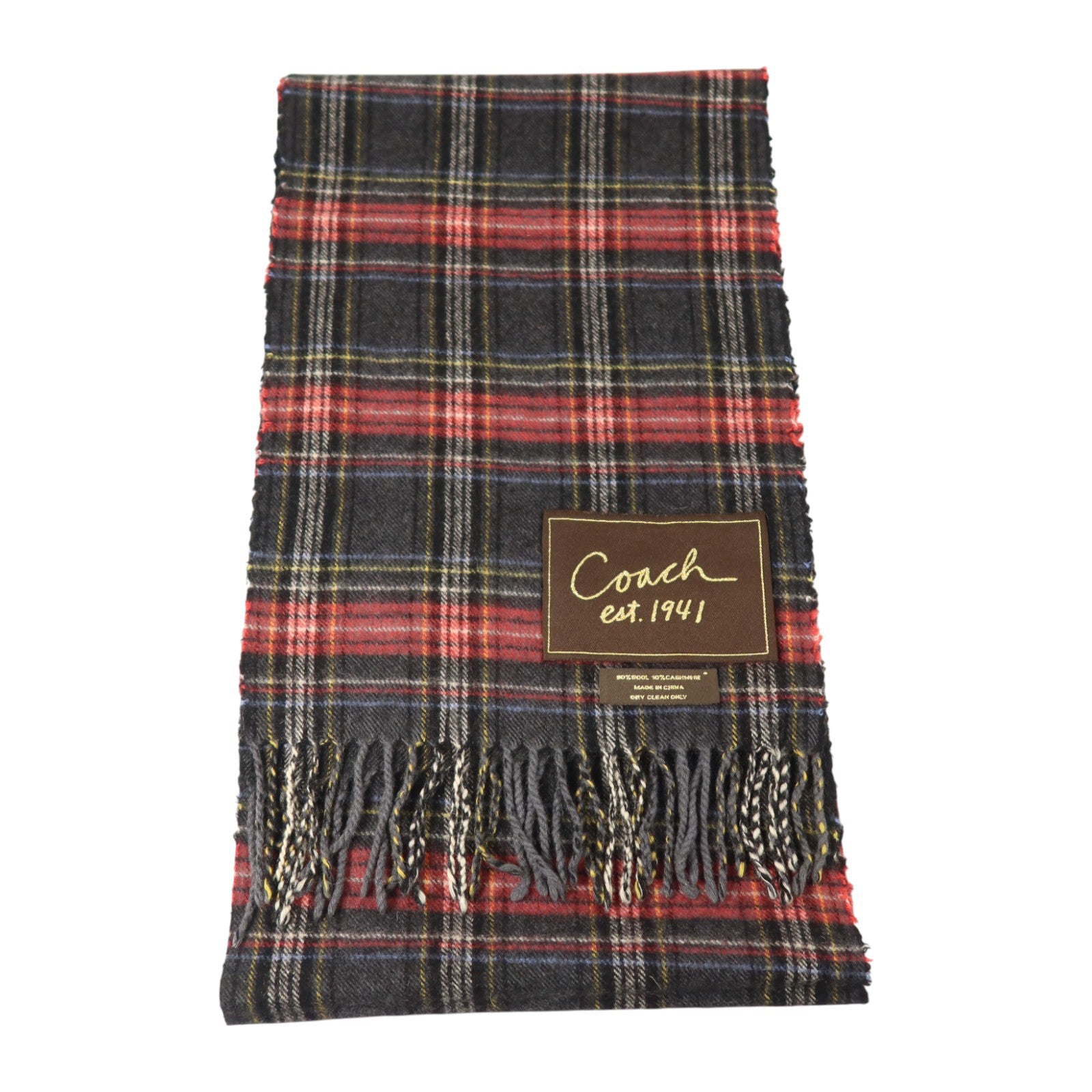 COACH 羊毛/羊絨Tartan Scarf 25.5X170圍巾
