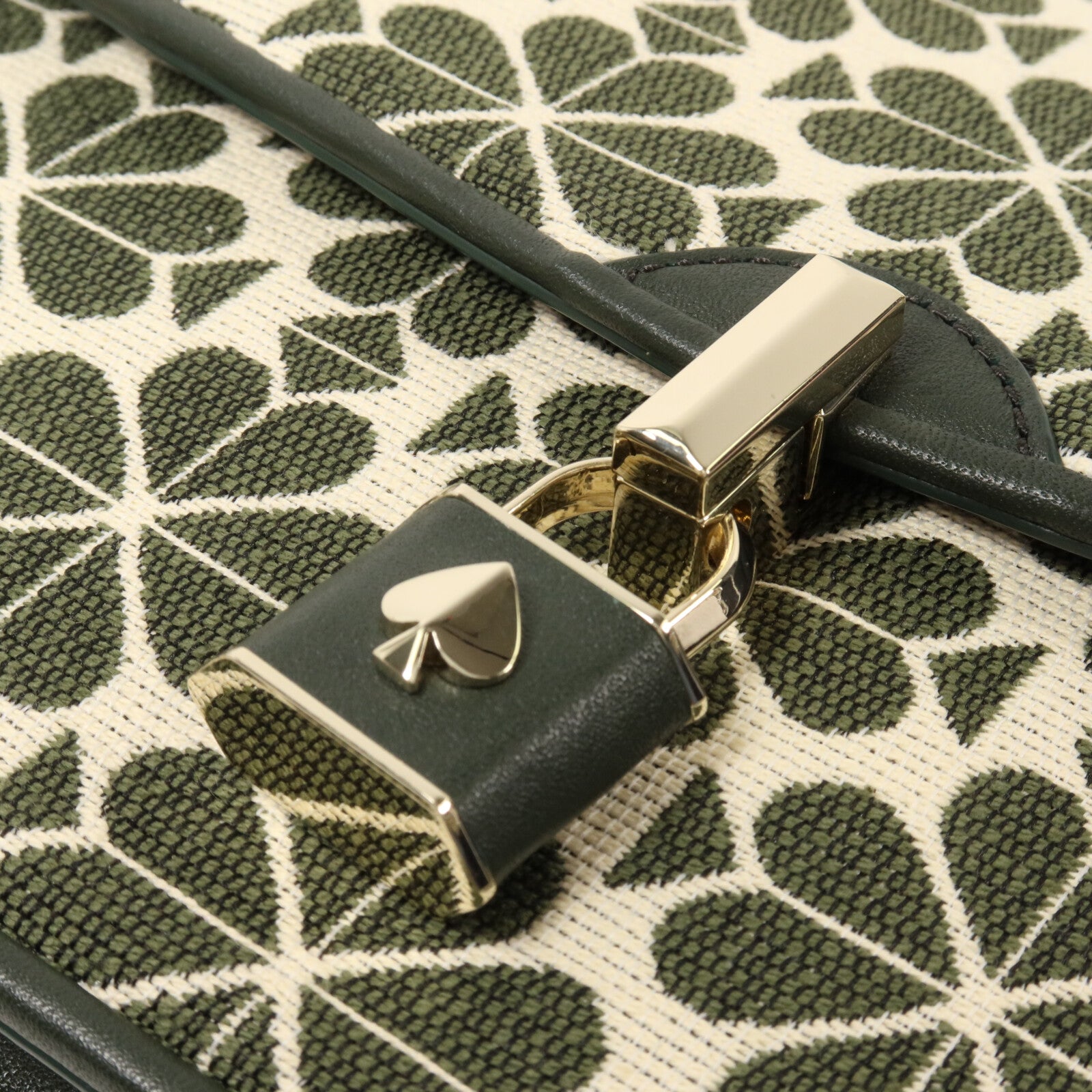 Kate Spade 帆布Flower Jack & Uard Locket鏈帶肩背袋