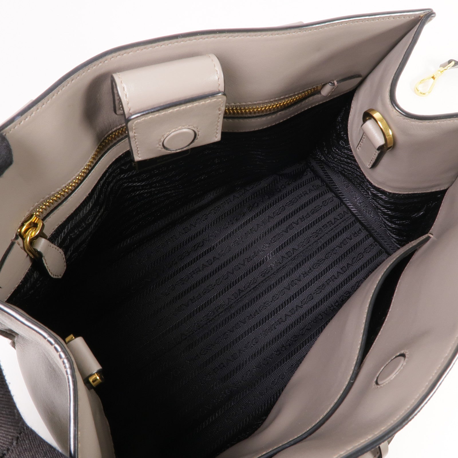 PRADA Saffiano皮革2Way Shoulder Bag金扣手挽肩背兩用袋