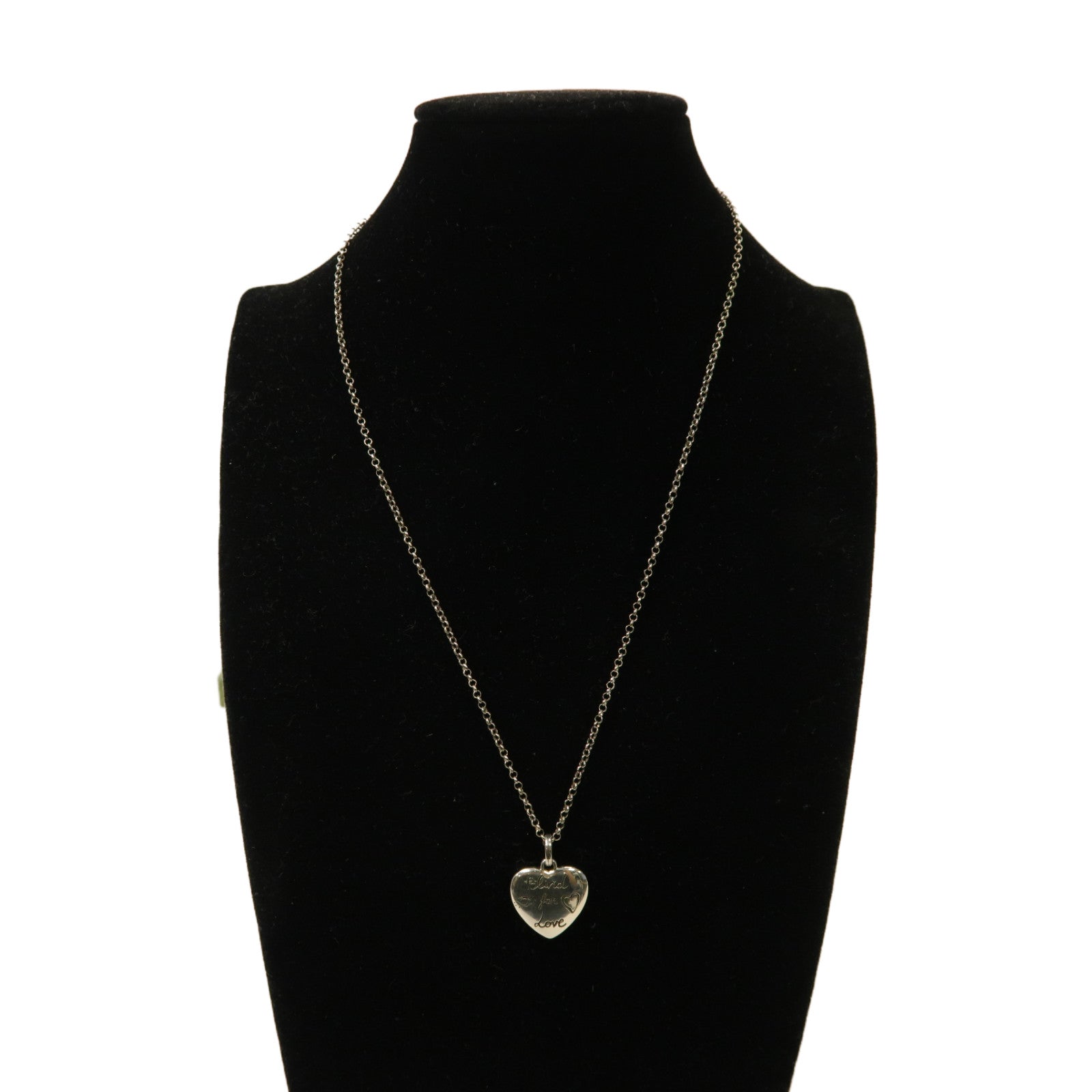 GUCCI 925純銀Blind For Love Necklace項鍊