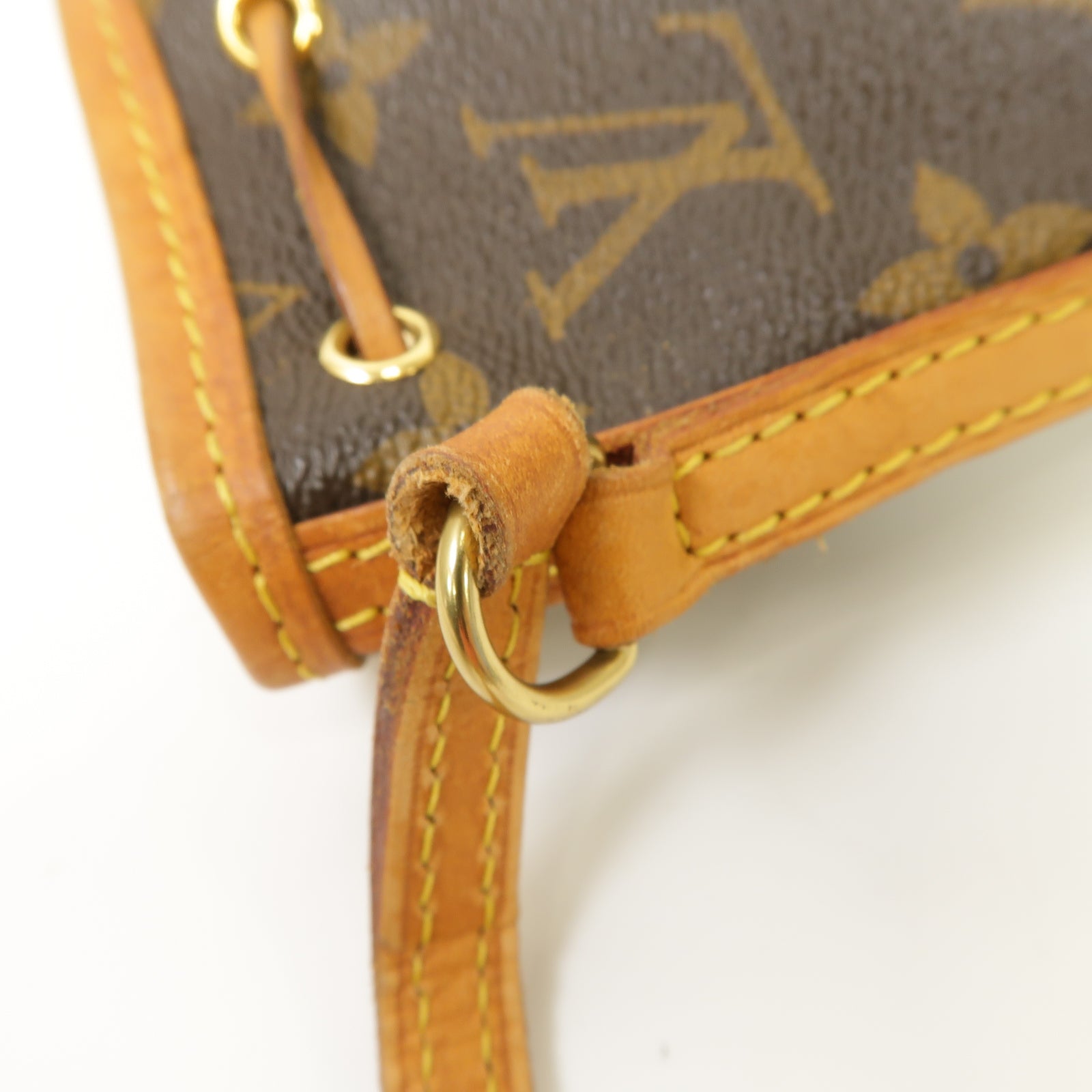 LOUIS VUITTON Monogram Nano Noe金扣肩背袋啡色