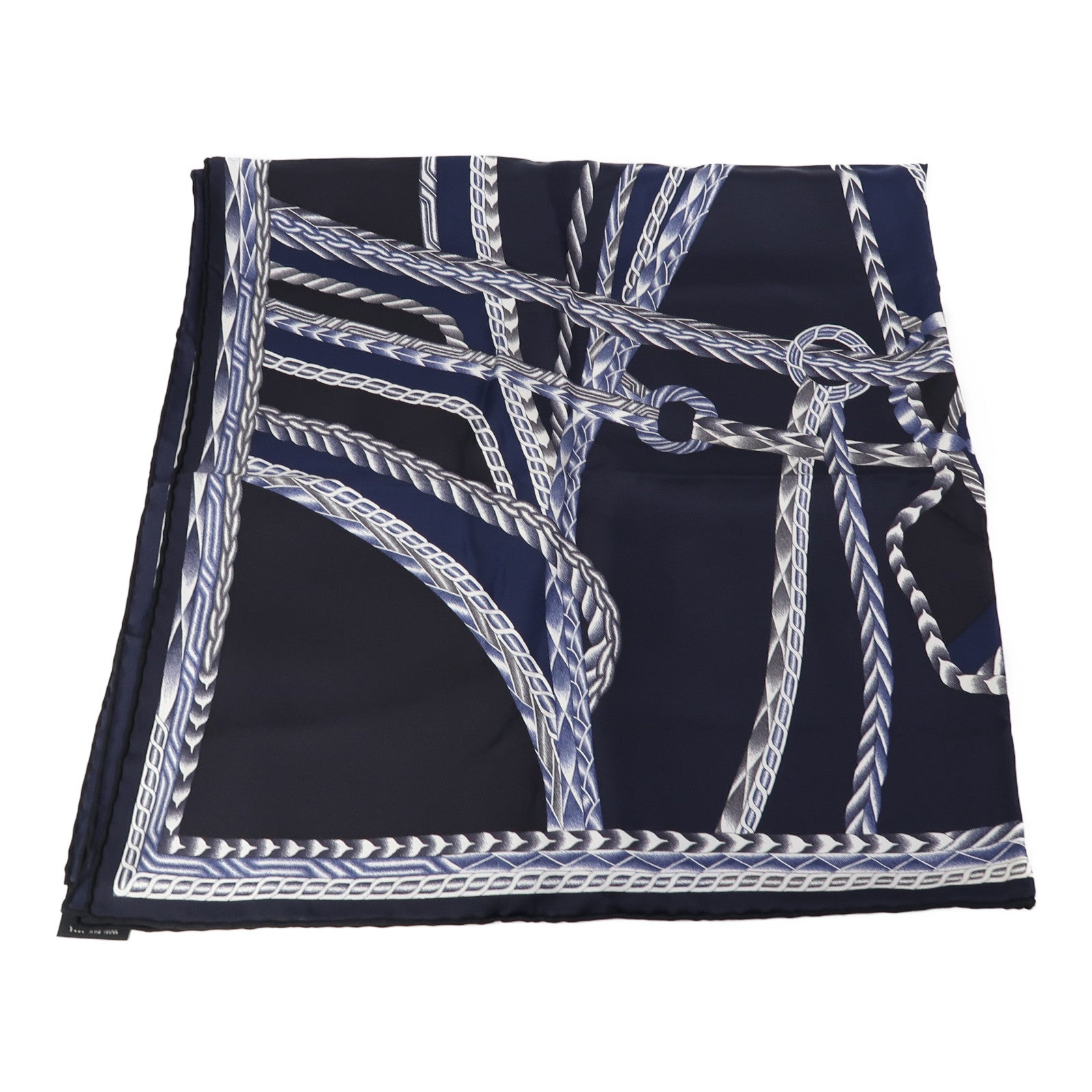 HERMES 絲質Scarf 90x90絲巾深藍色