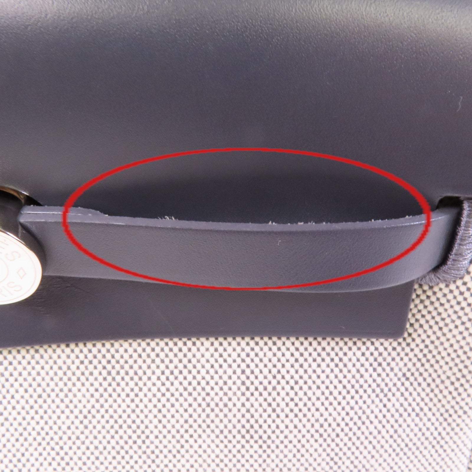 HERMES 帆布Mini Herbag銀扣肩背袋