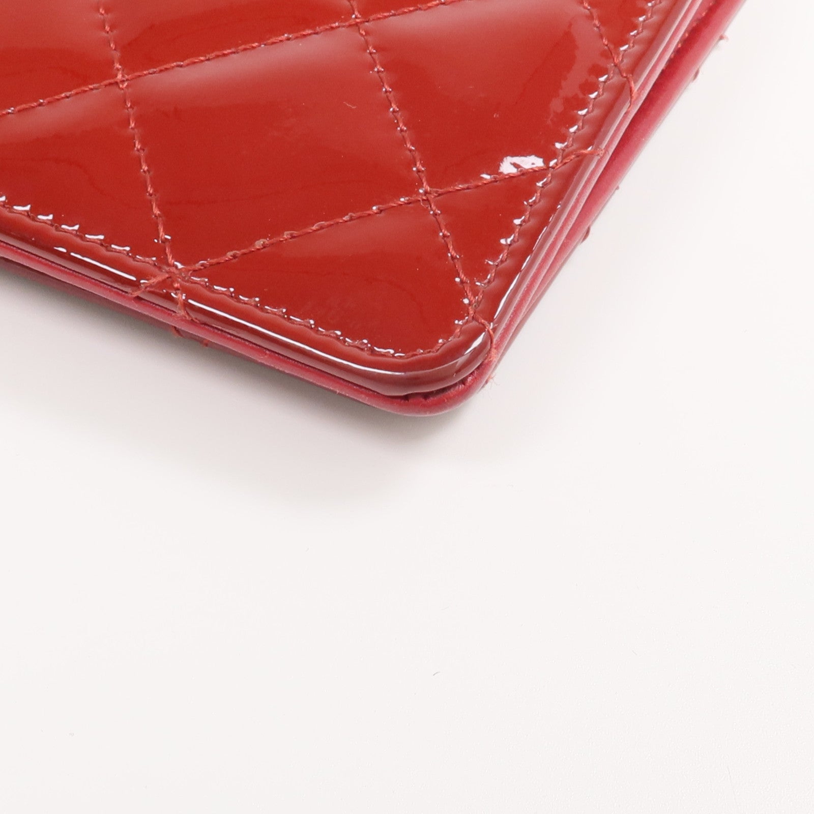 CHANEL 漆皮皮革Long Wallet銀扣長錢包