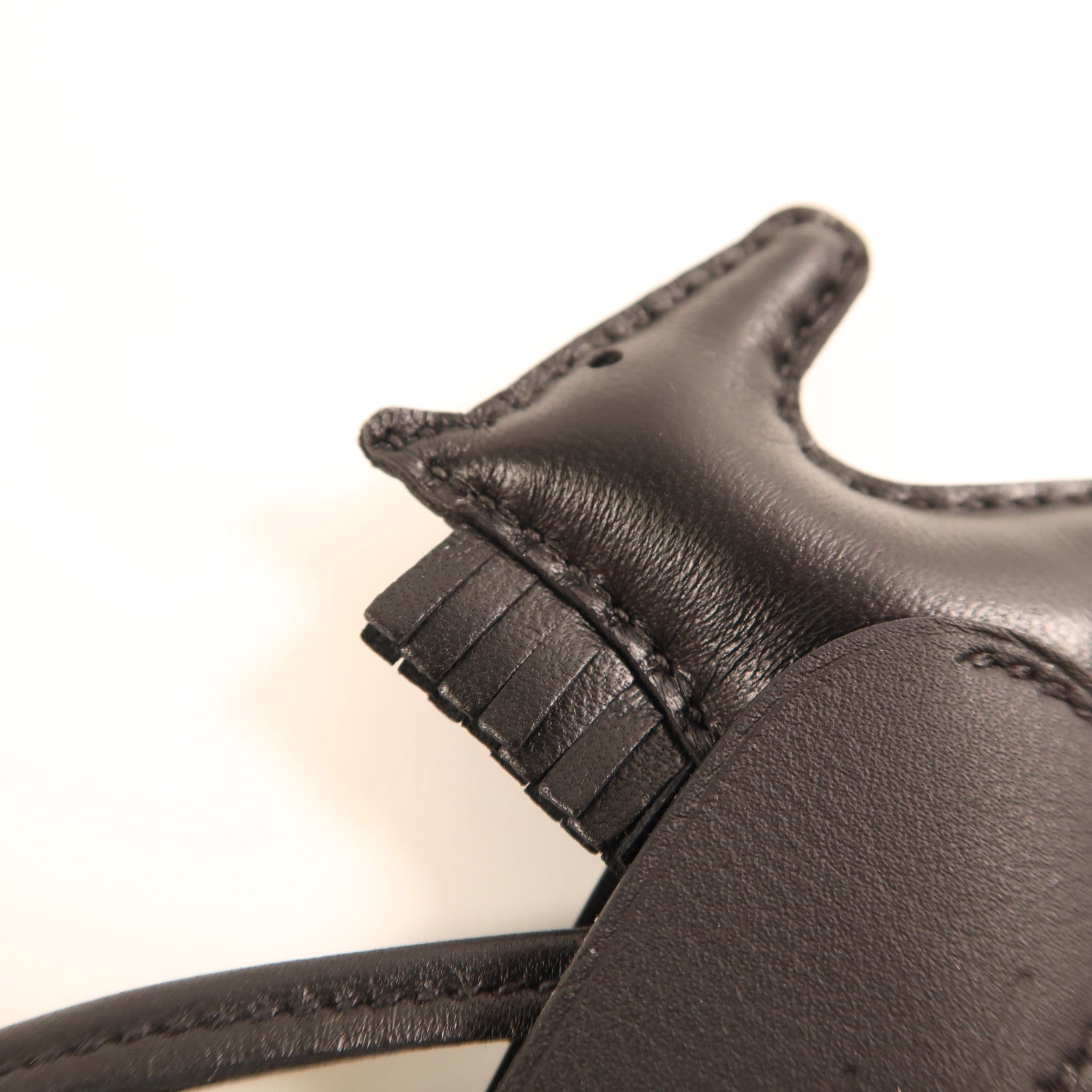 HERMES Milo皮革/Swift皮革Rodeo Pegase PM掛飾Noir