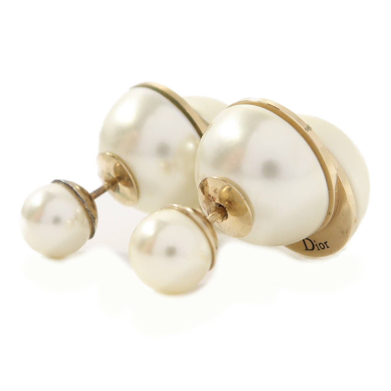 Dior 【激減優惠】金屬/PVC Earrings耳環金色/白色