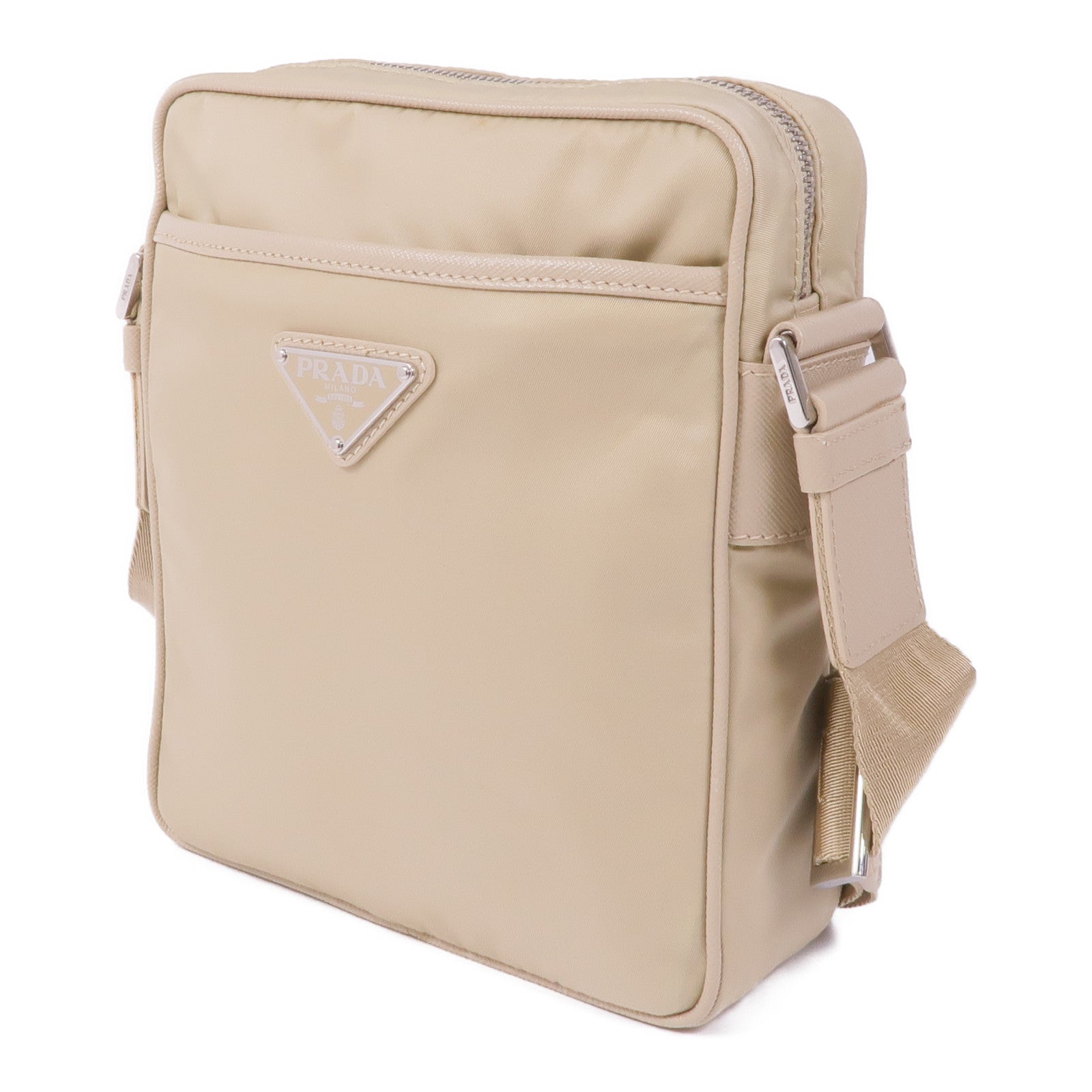 PRADA 尼龍Shoulder Bag銀扣肩背袋