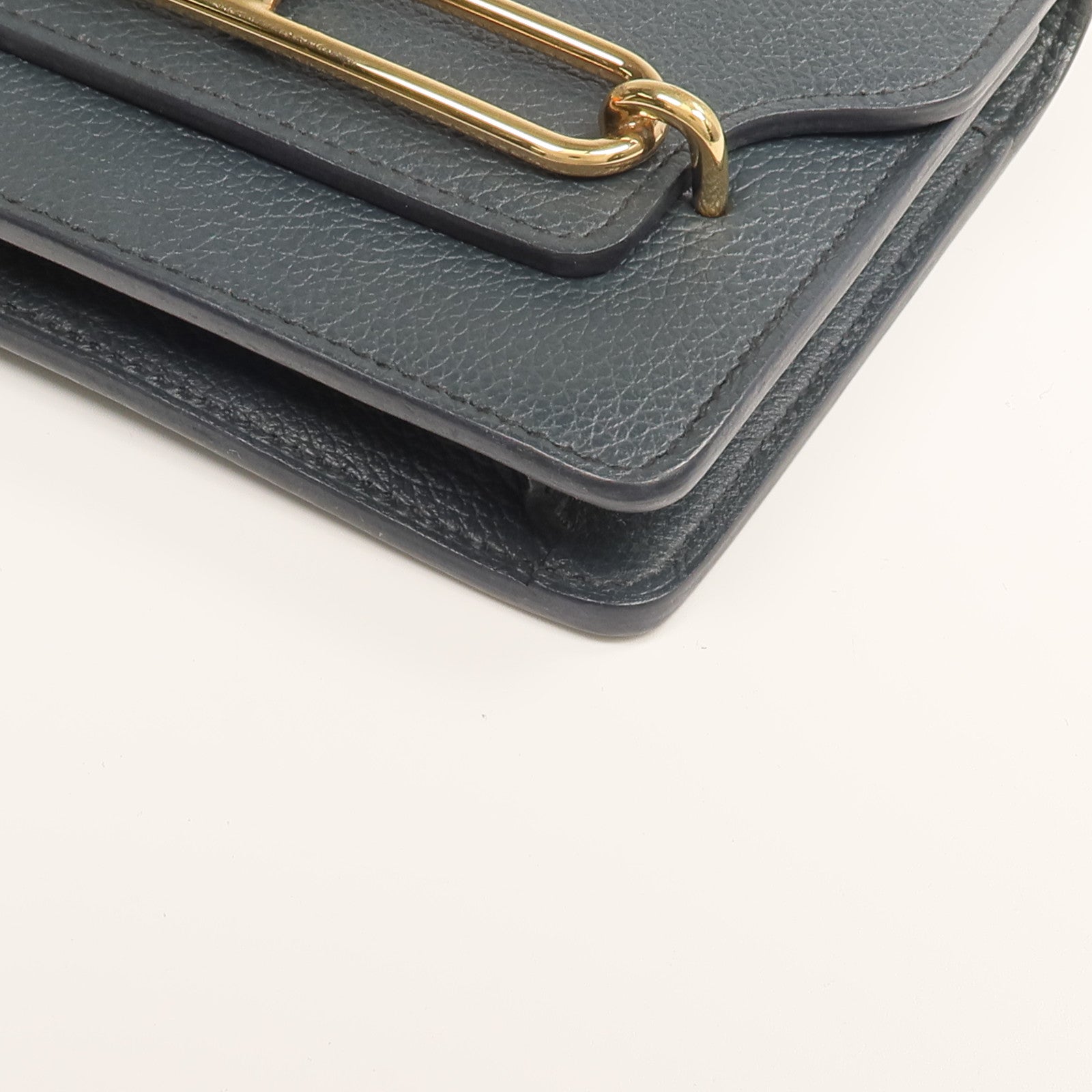 HERMES Evercolor皮革Roulis Slim錢包Vert Rousseau