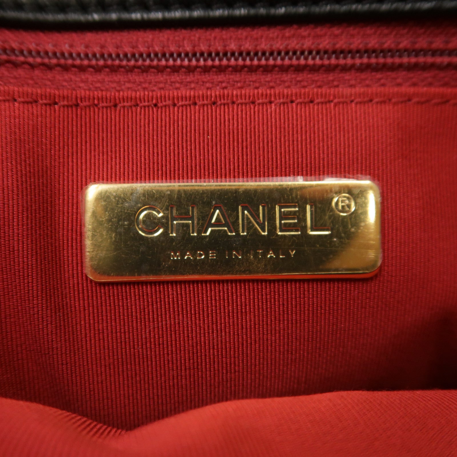 CHANEL 菱格羊皮皮革C19金/銀扣鏈帶手挽肩背兩用袋黑色