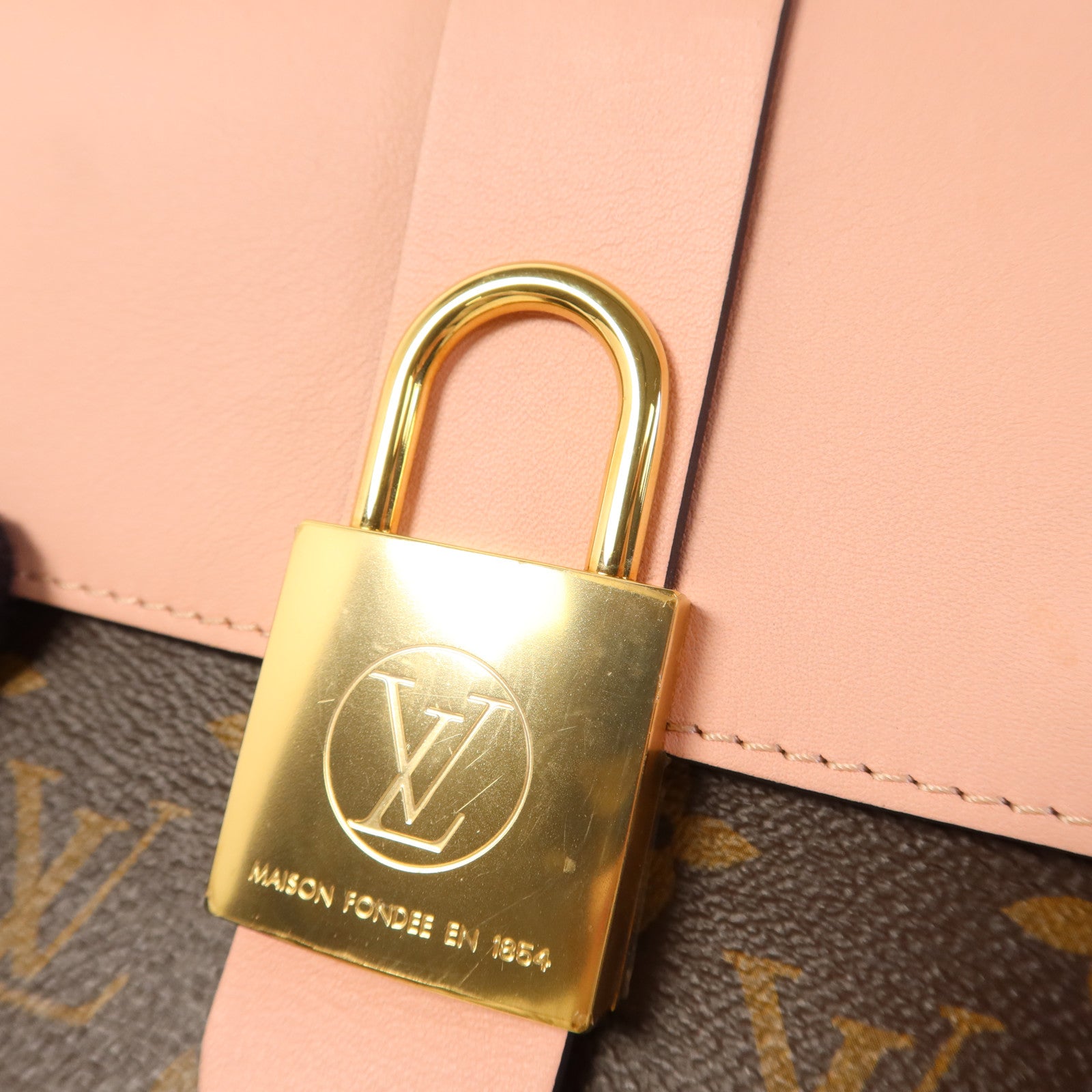 LOUIS VUITTON Monogram Locky BB金扣手挽肩背兩用袋