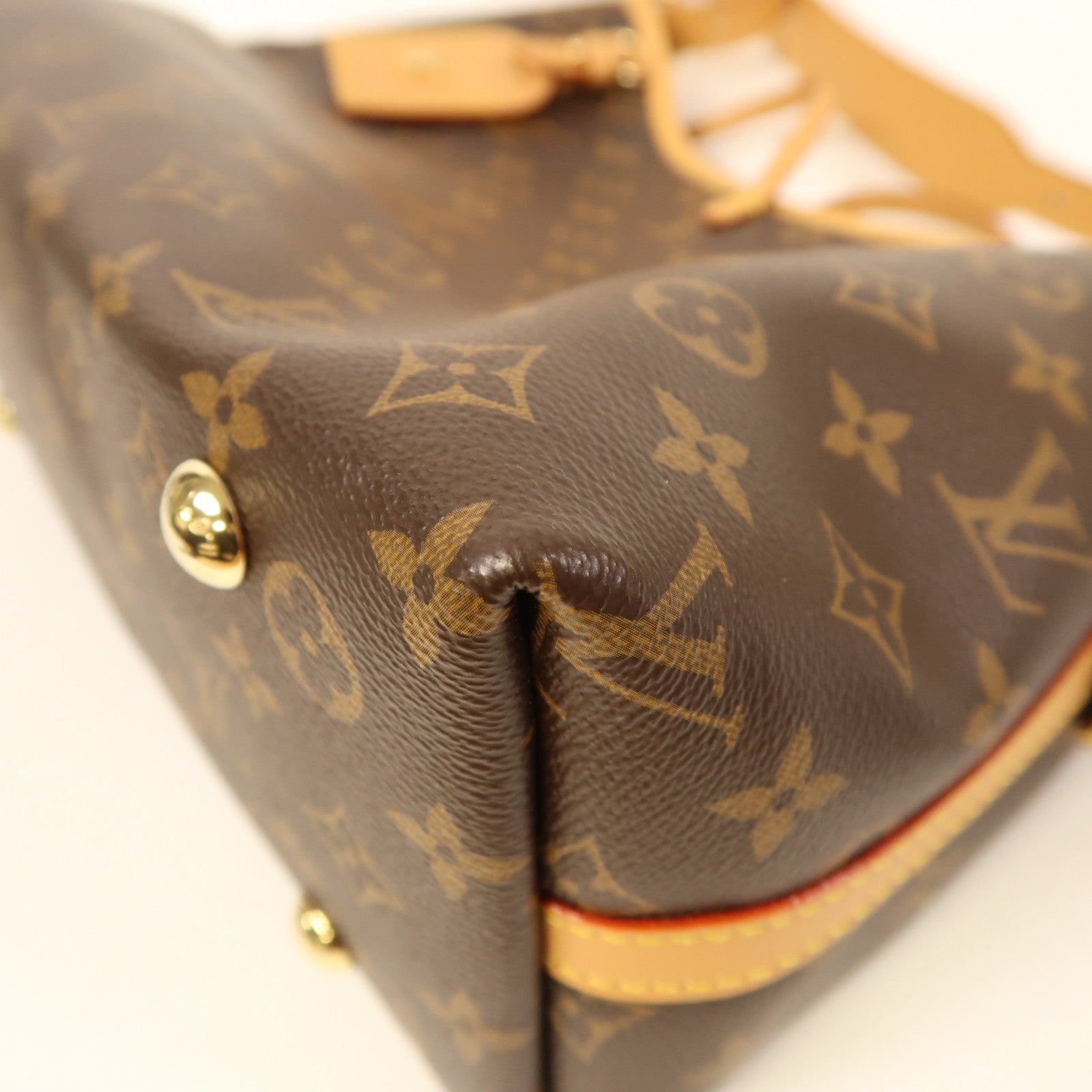 LOUIS VUITTON Monogram Carryall PM金扣肩背袋啡色