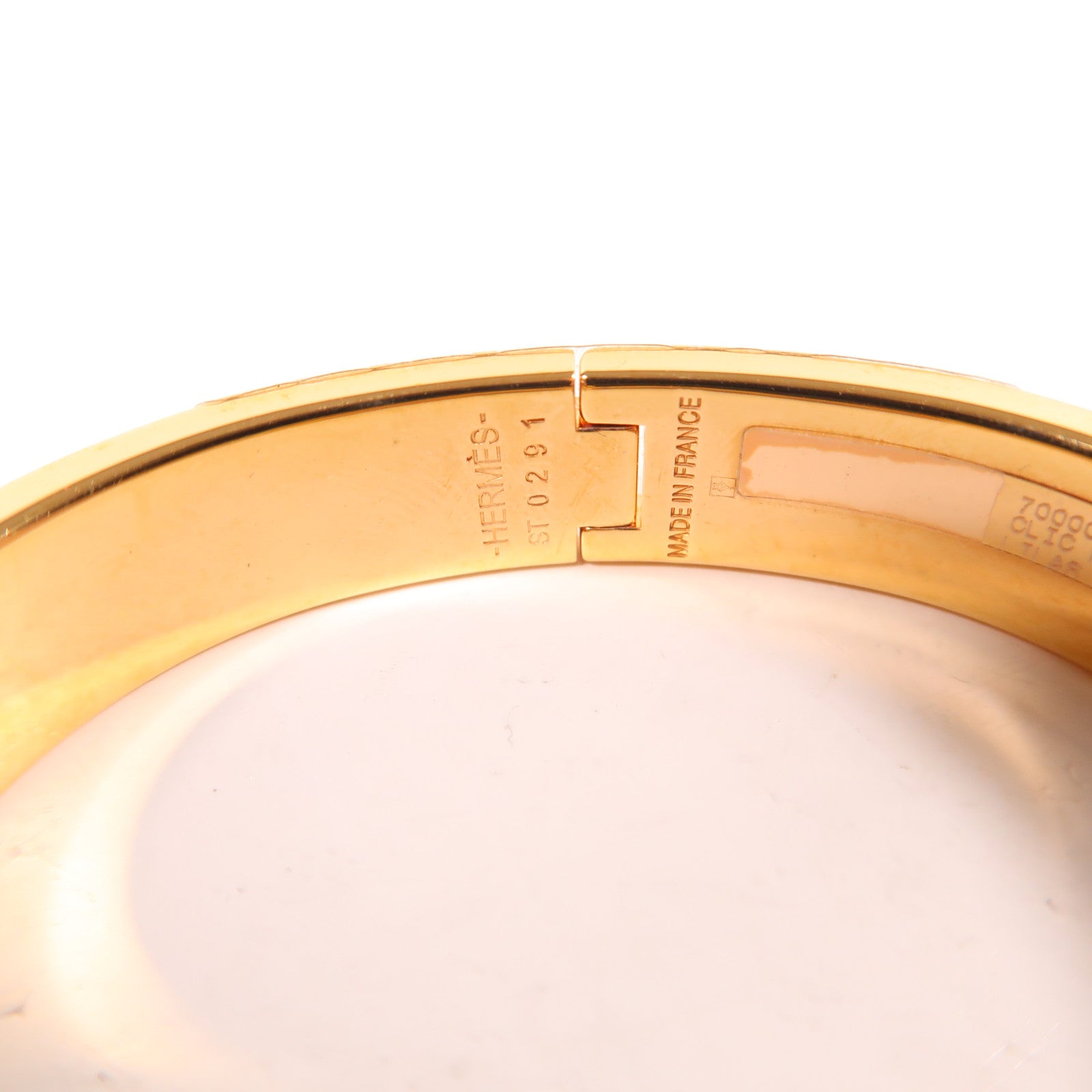 HERMES 金屬Clic H金扣手鐲紫色