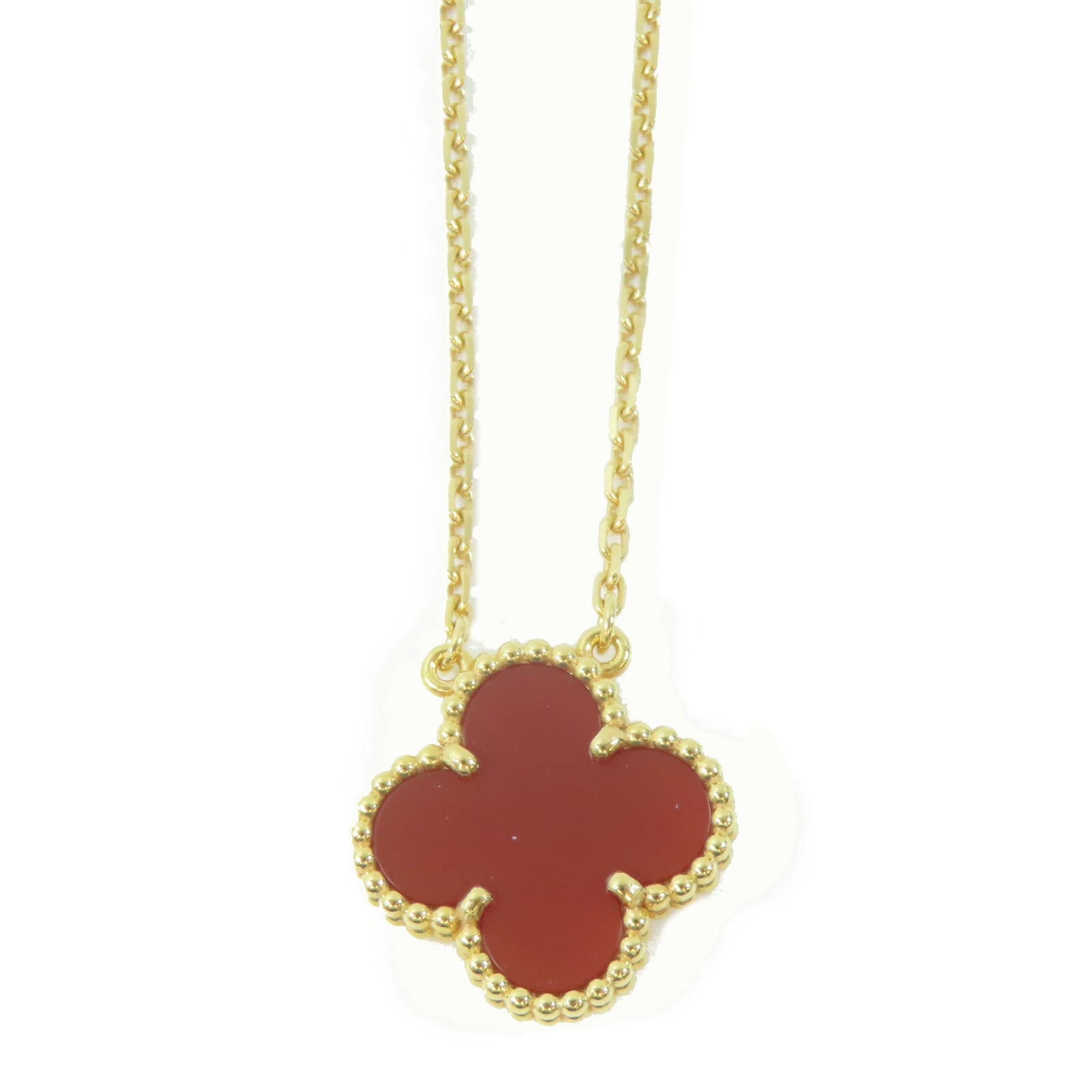 Van Cleef & Arpels 18K黃金Vintage Alhambra Pendant項鍊#42cm