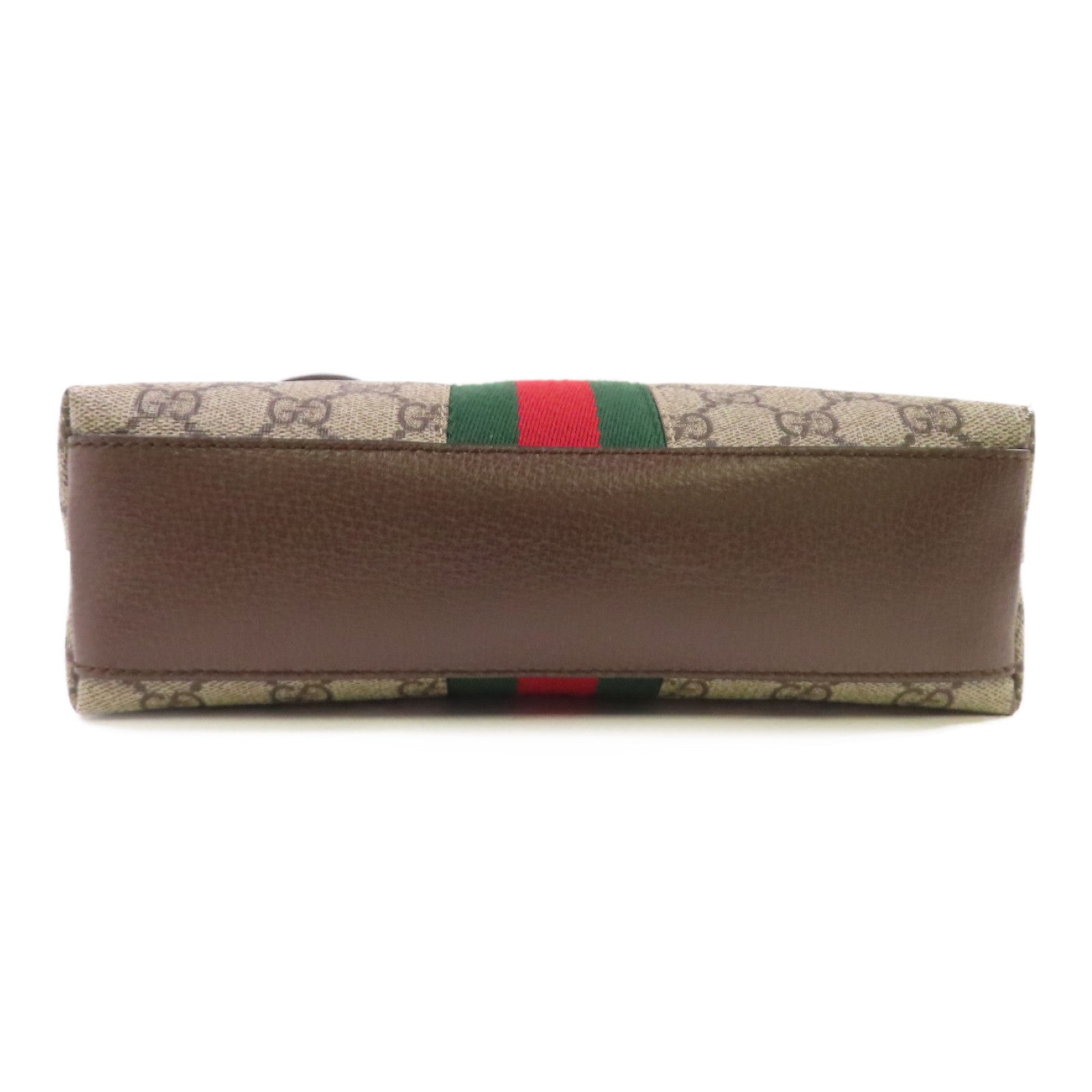 GUCCI 塗層帆布Ophidia Shoulder Bag金扣肩背袋啡色
