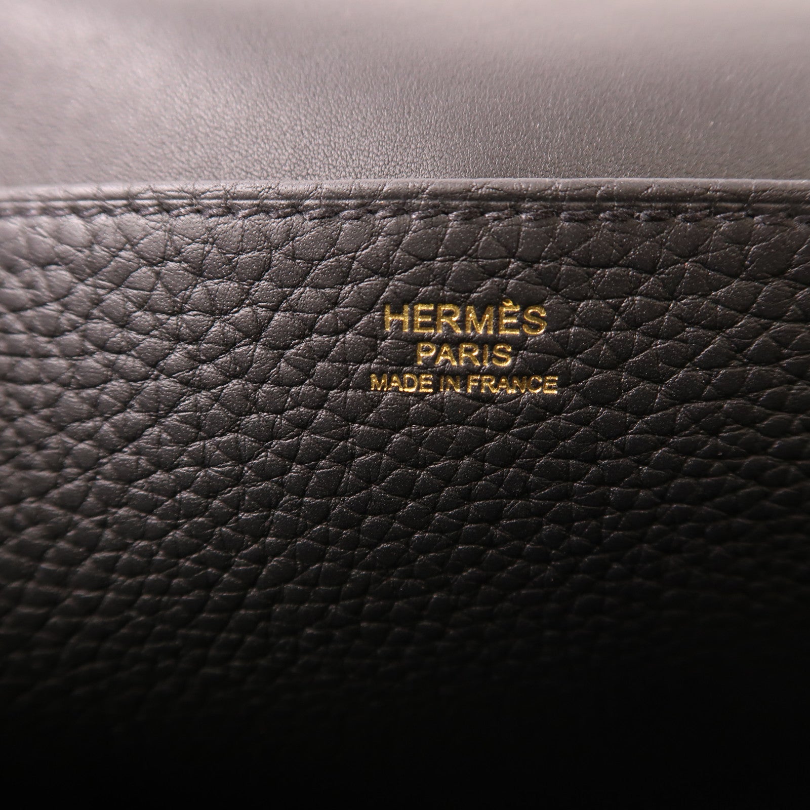 HERMES Clemence皮革Halzan 25金扣手挽肩背兩用袋