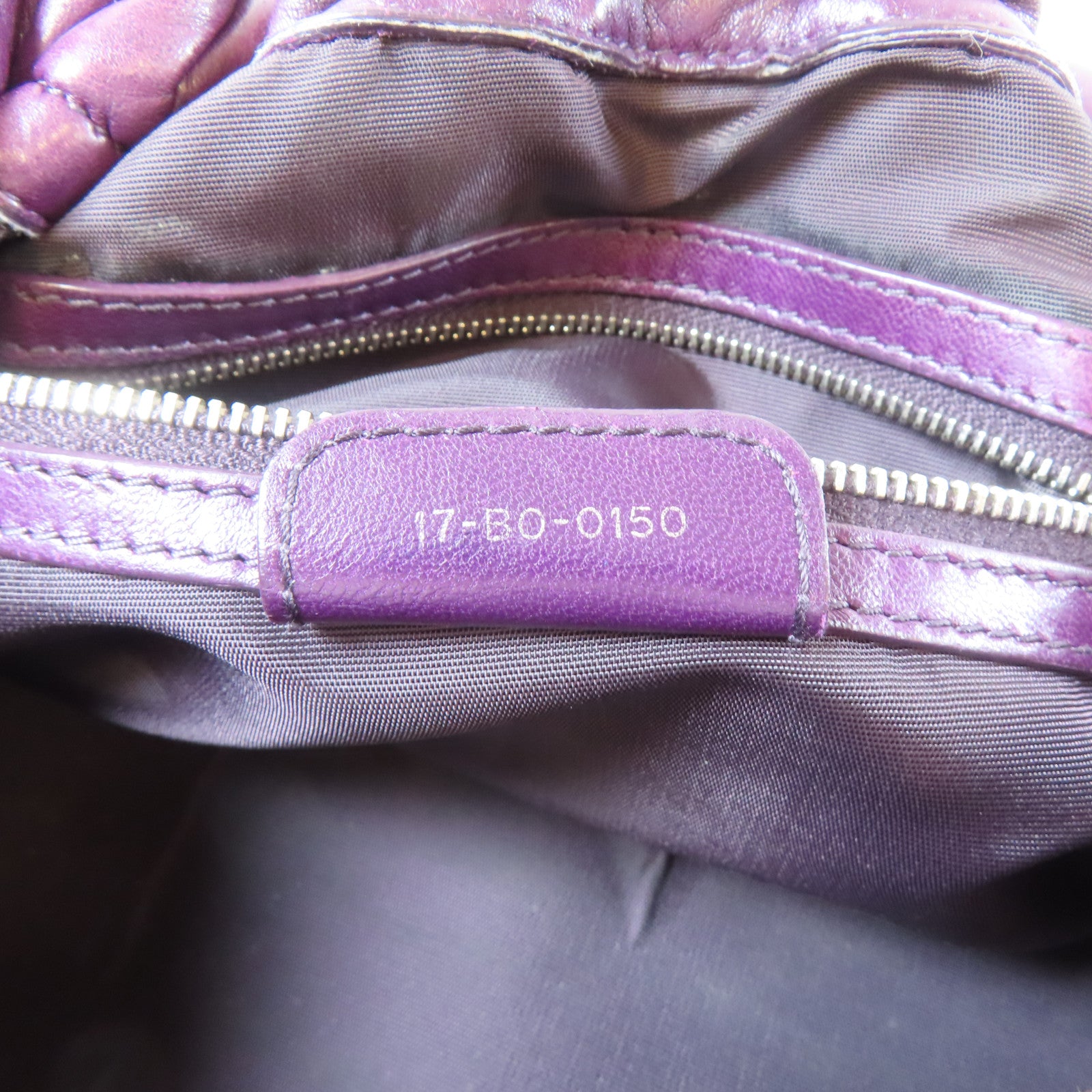 Dior 【激減優惠】牛皮皮革Shoulder Bag銀扣肩背袋紫色