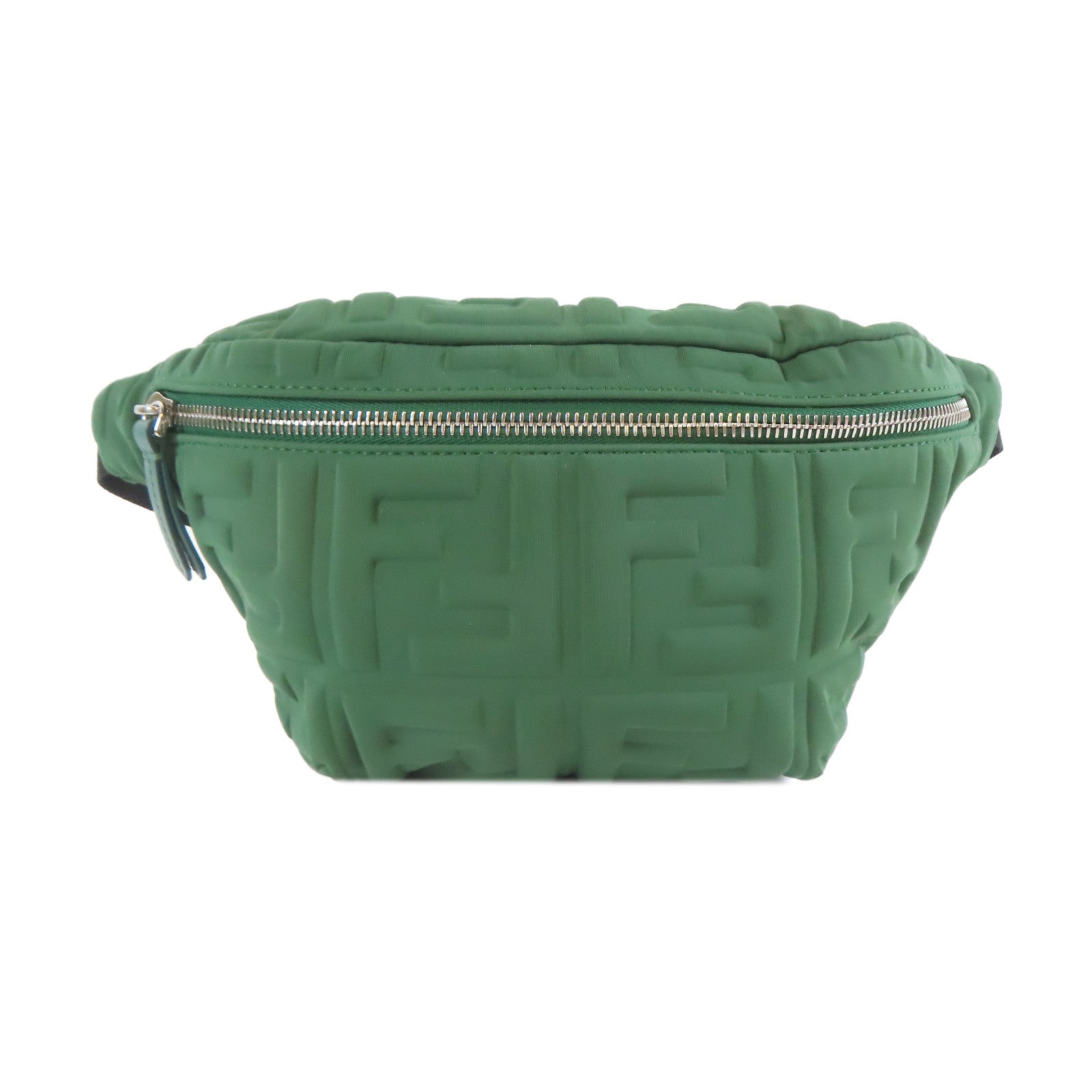 FENDI 尼龍Waist Bag銀扣腰包綠色