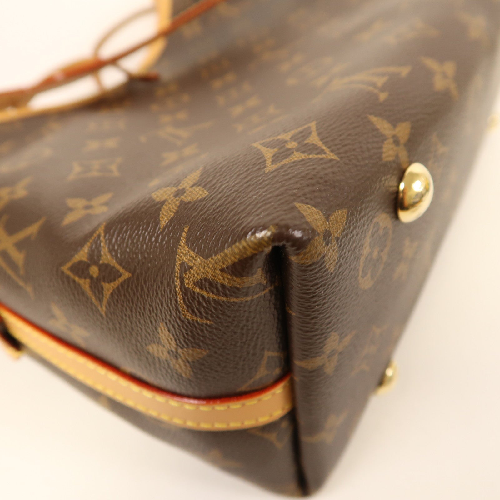 LOUIS VUITTON Monogram Carryall PM金扣肩背袋啡色