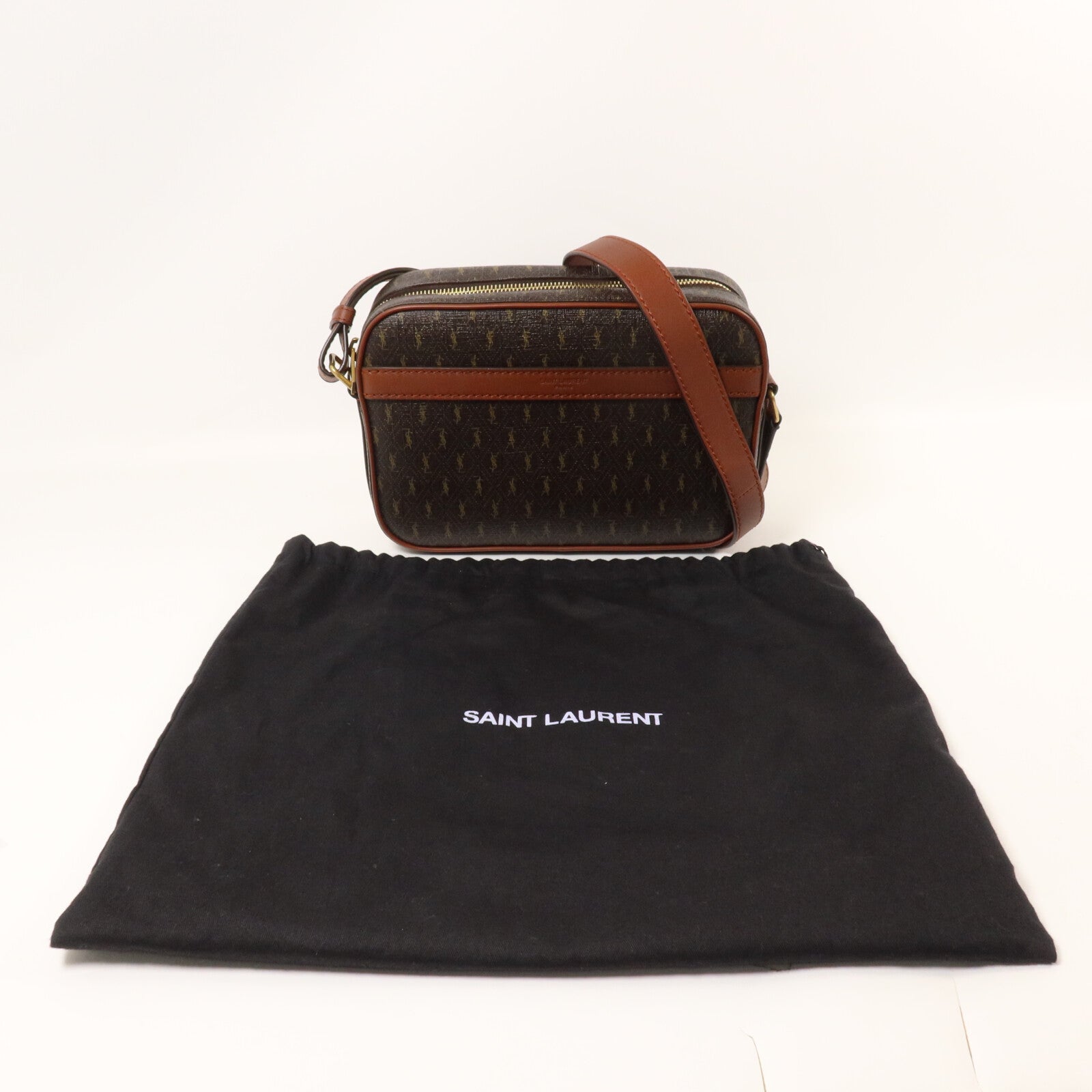 SAINT LAURENT 塗層帆布Le Monogramme Camera Bag肩背袋
