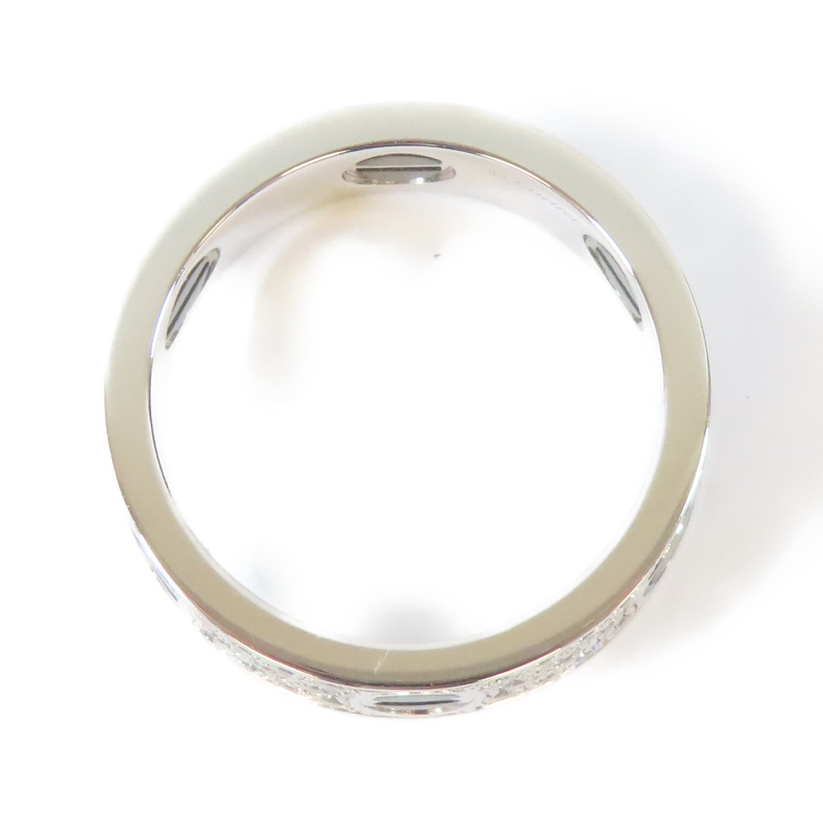 CARTIER 18K白金Love Ring鑽石戒指Cartier#59/US#8.5