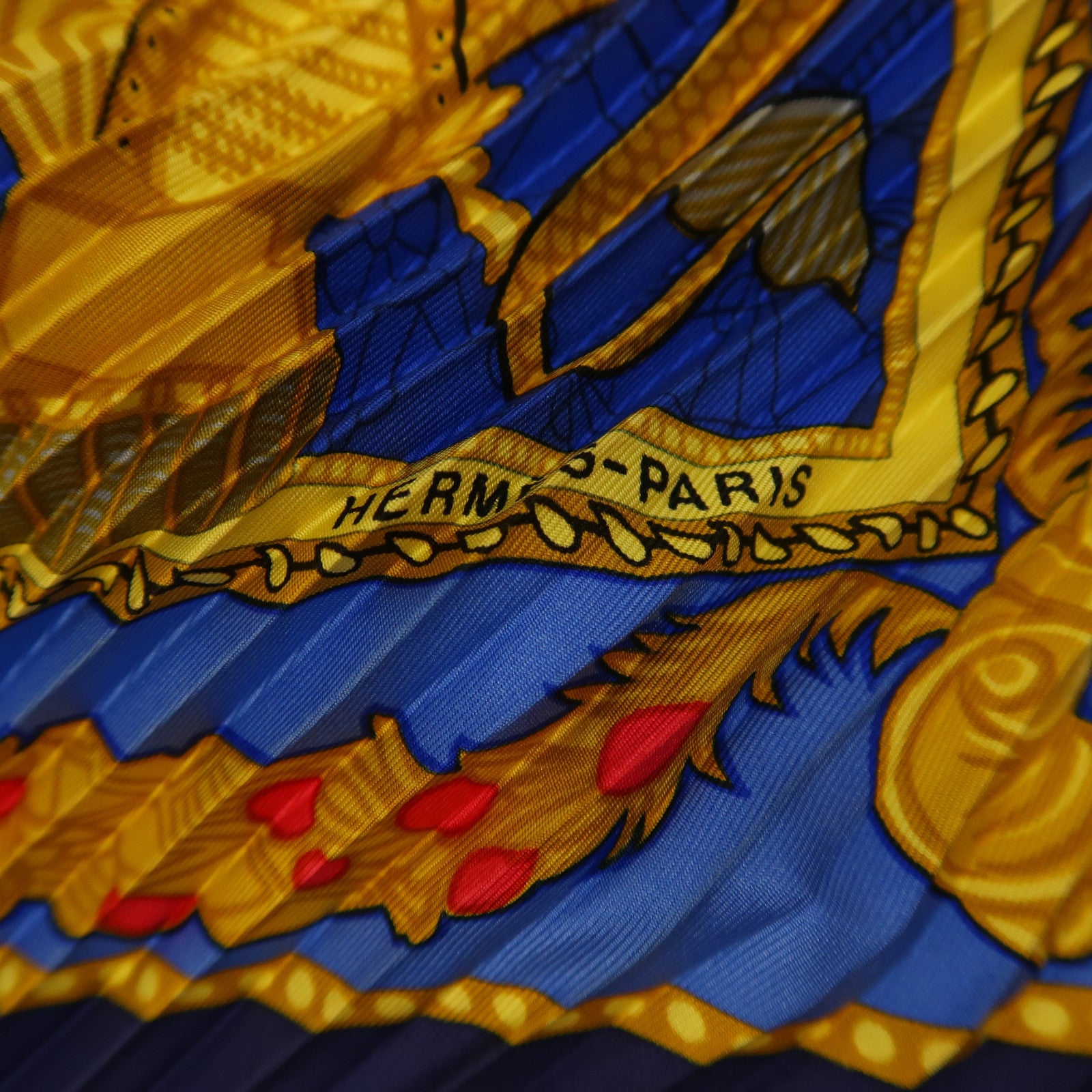 HERMES 絲質Scarf絲巾藍色