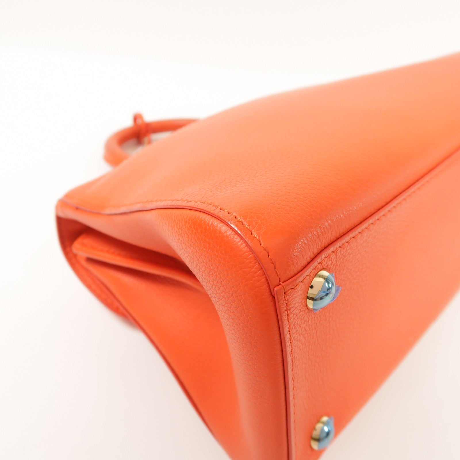 Delvaux 牛皮皮革Brillant East & West銀扣手挽肩背兩用袋