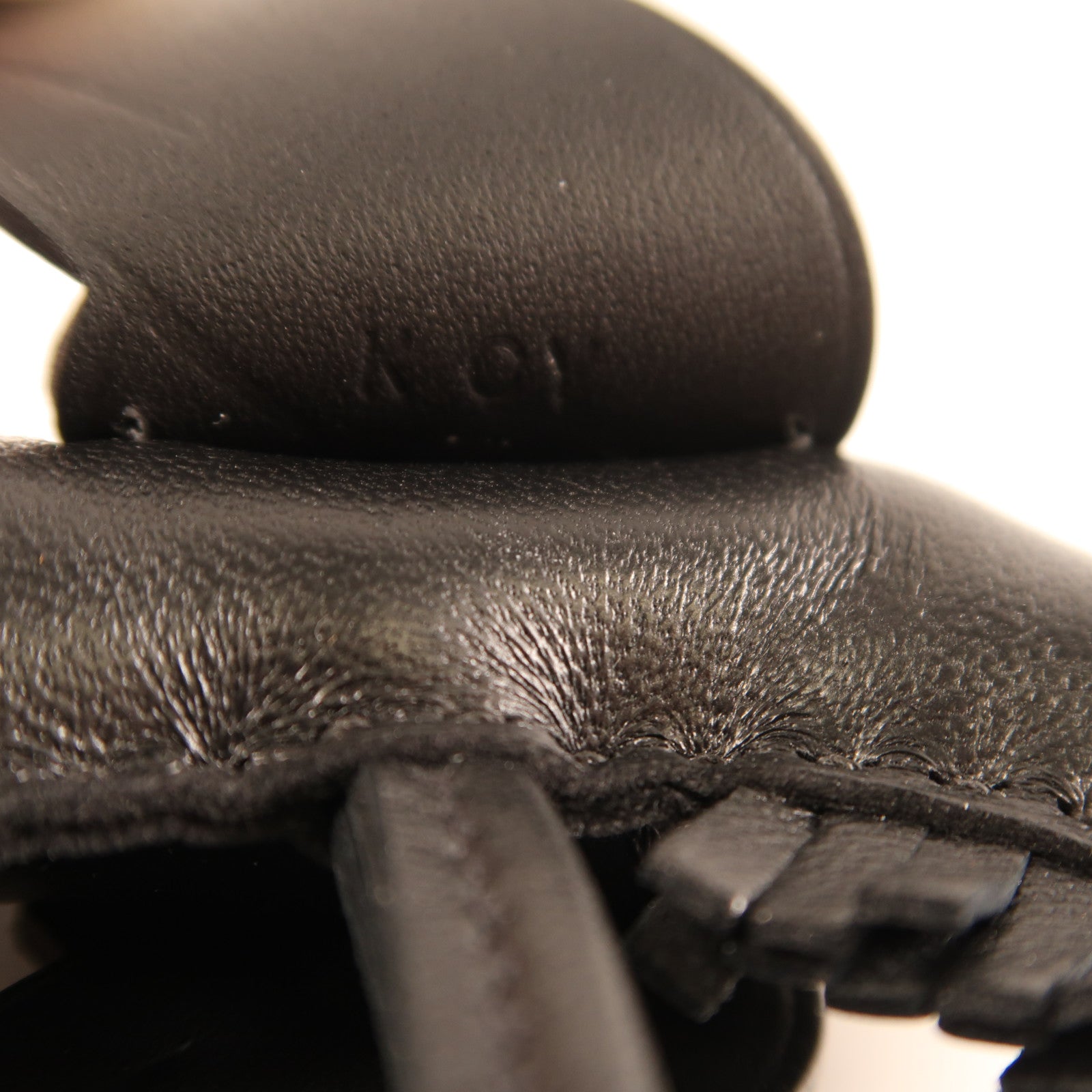 HERMES Milo皮革/Swift皮革Rodeo Pegase PM掛飾Noir