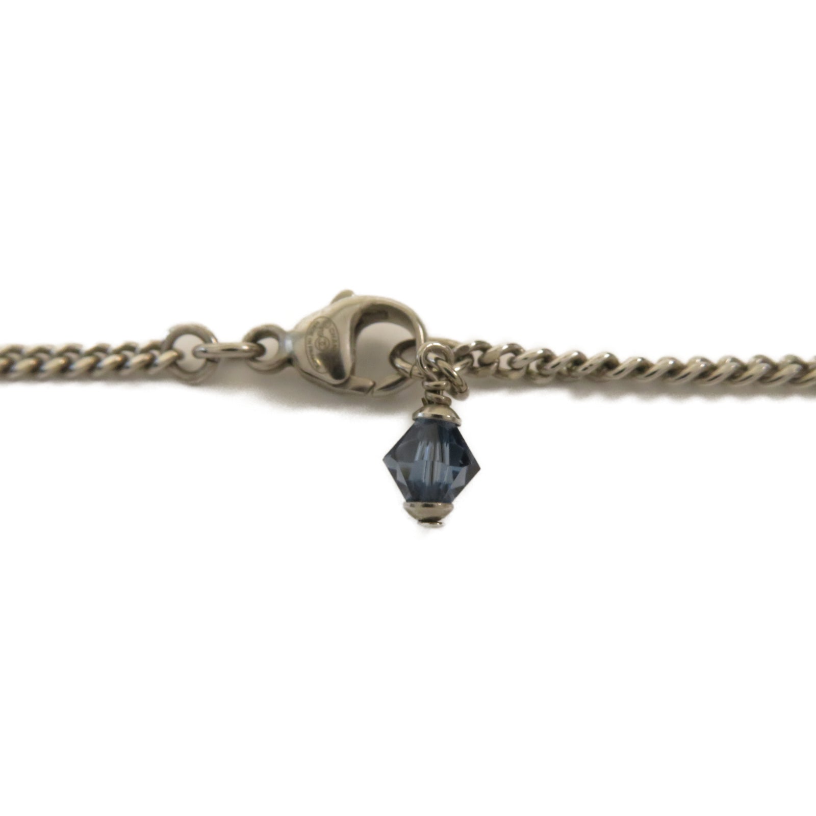 CHANEL **【激減優惠】金屬Necklace項鏈銀色/藍色