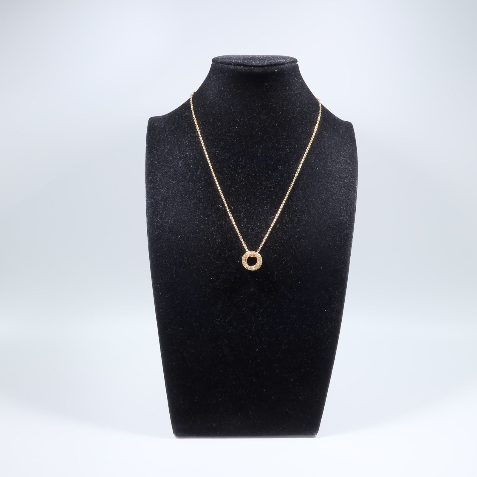 BVLGARI 18K玫瑰金/陶瓷Diamond B-zero1 Necklace鑽石項鍊
