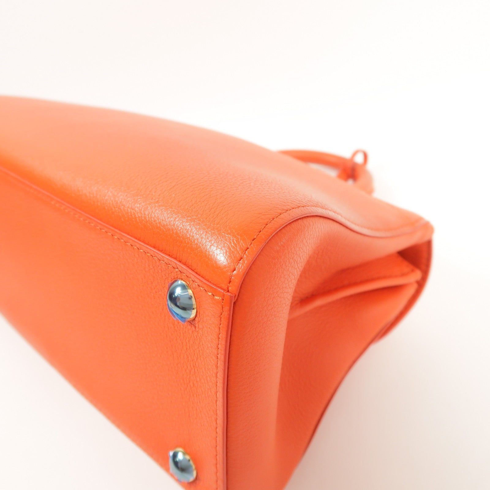 Delvaux 牛皮皮革Brillant East & West銀扣手挽肩背兩用袋