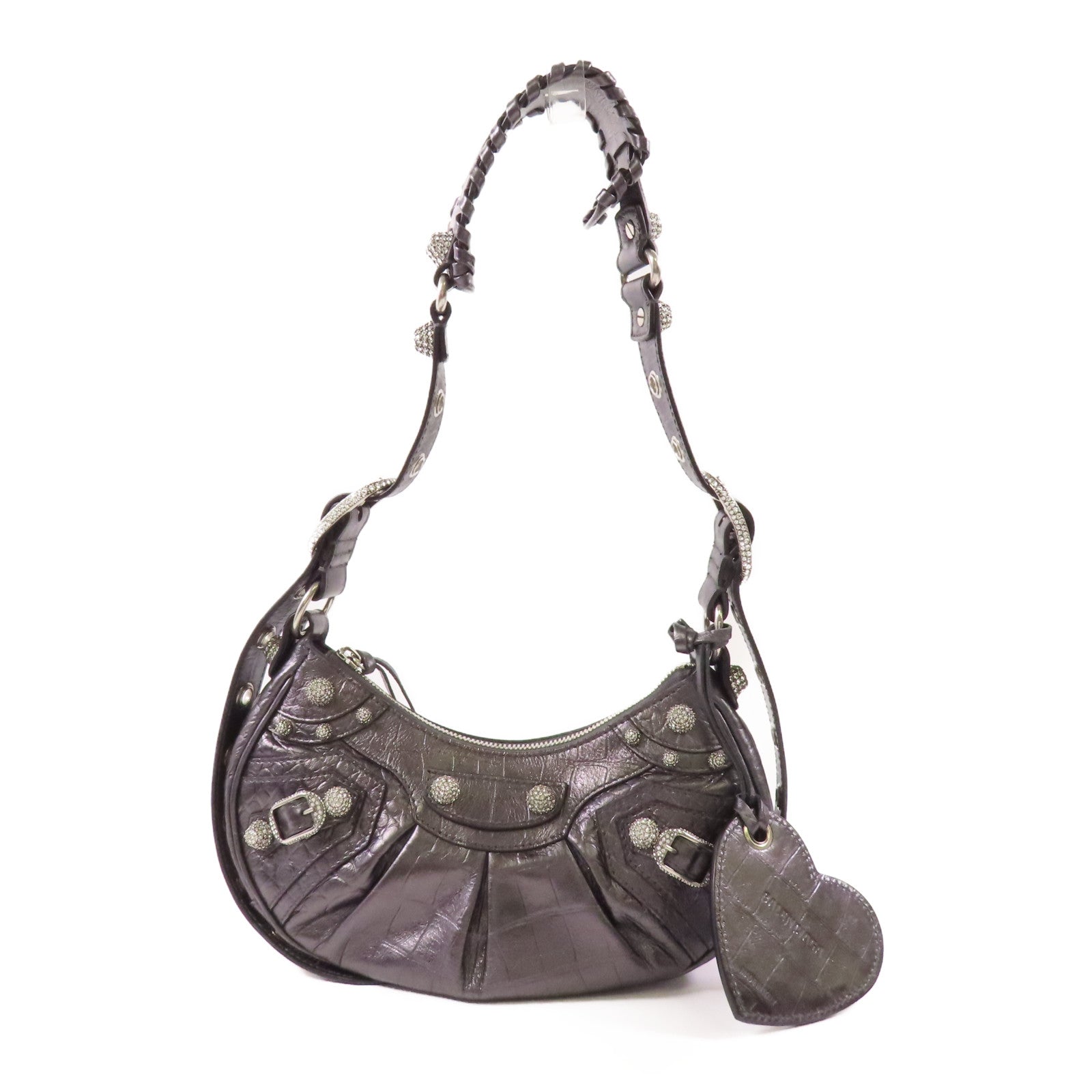 BALENCIAGA 皮革Le Cagole XS Shoulder Bag銀扣肩背袋