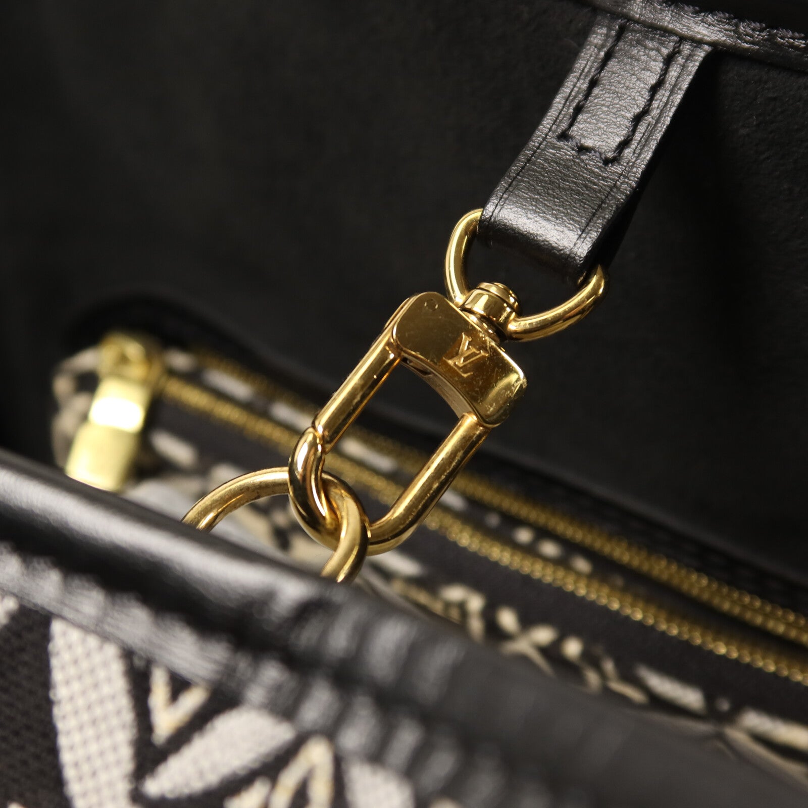 LOUIS VUITTON Monogram Jacquard 1854 Neverfull MM金扣手挽袋