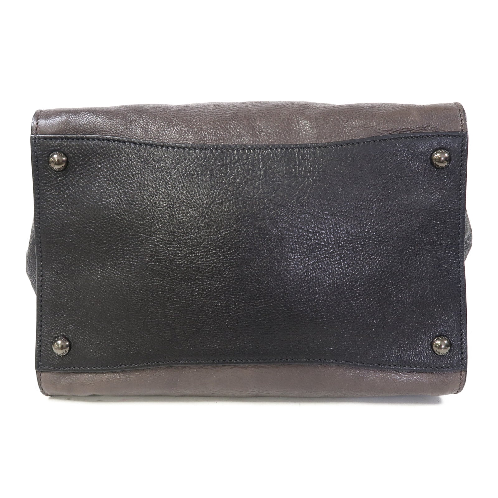 PRADA (PRICE DOWN) SHW 2 Way Shoulder Bag Calfskin Leather Grey/Black