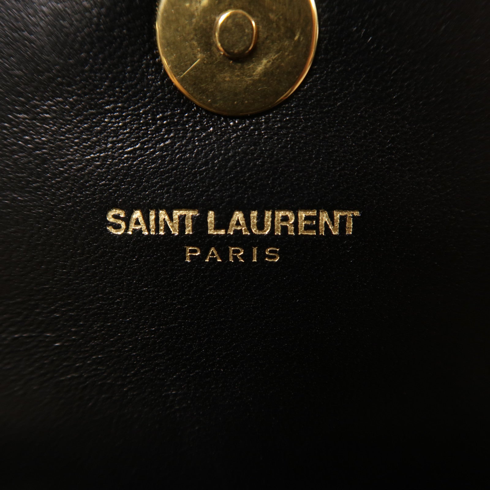 YVES SAINT LAURENT 羊皮皮革Chain Shoulder金扣鏈帶肩背袋