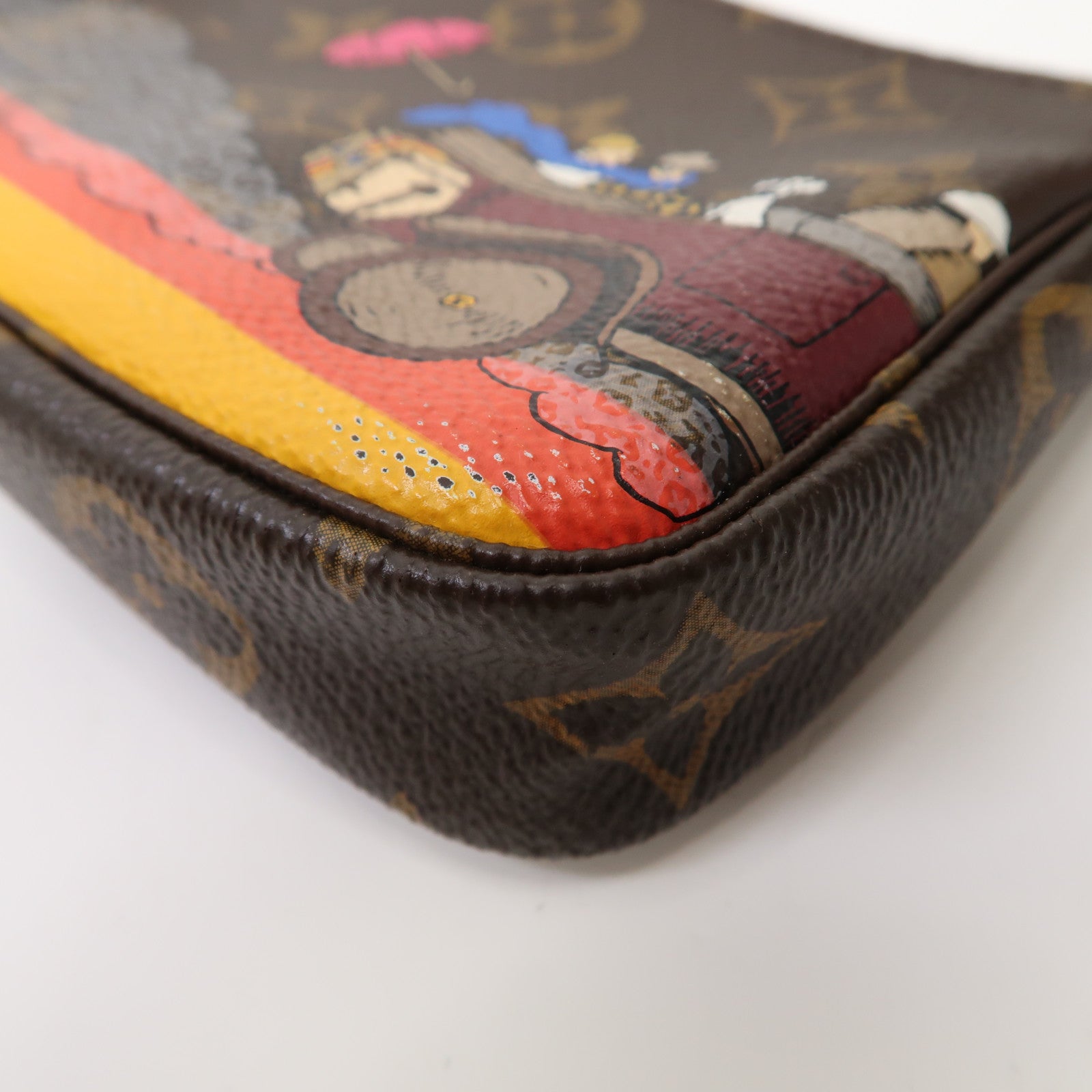 LOUIS VUITTON 【激減優惠】Monogram Mini Pochette Accessoires Chain Pouch金扣鏈帶手拿包啡色/彩色