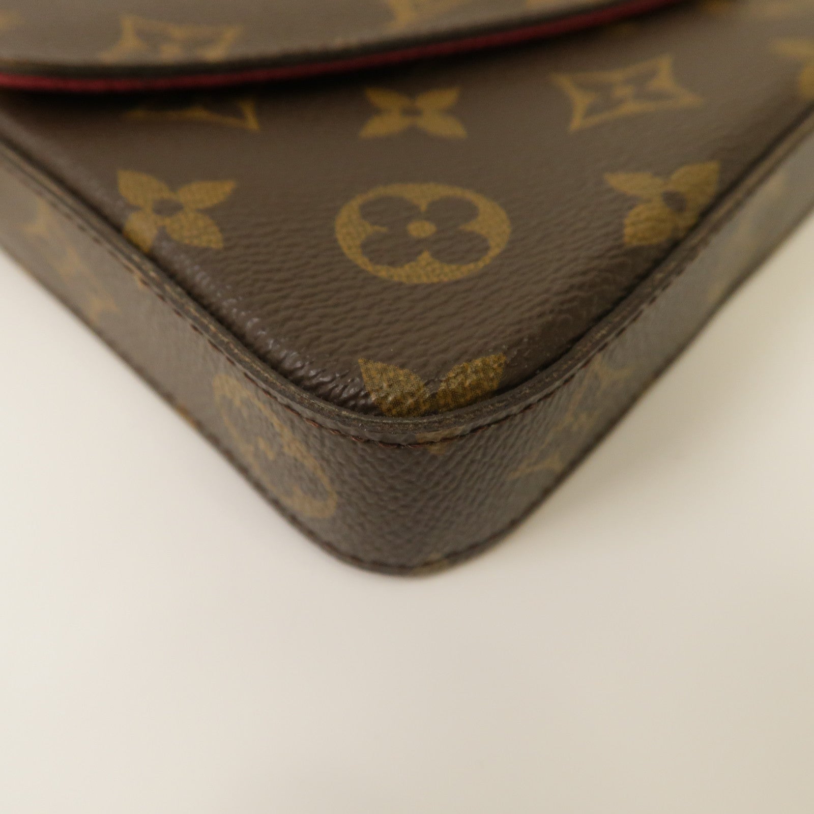 LOUIS VUITTON Monogram Pochette Felice金扣鏈帶肩背袋啡色