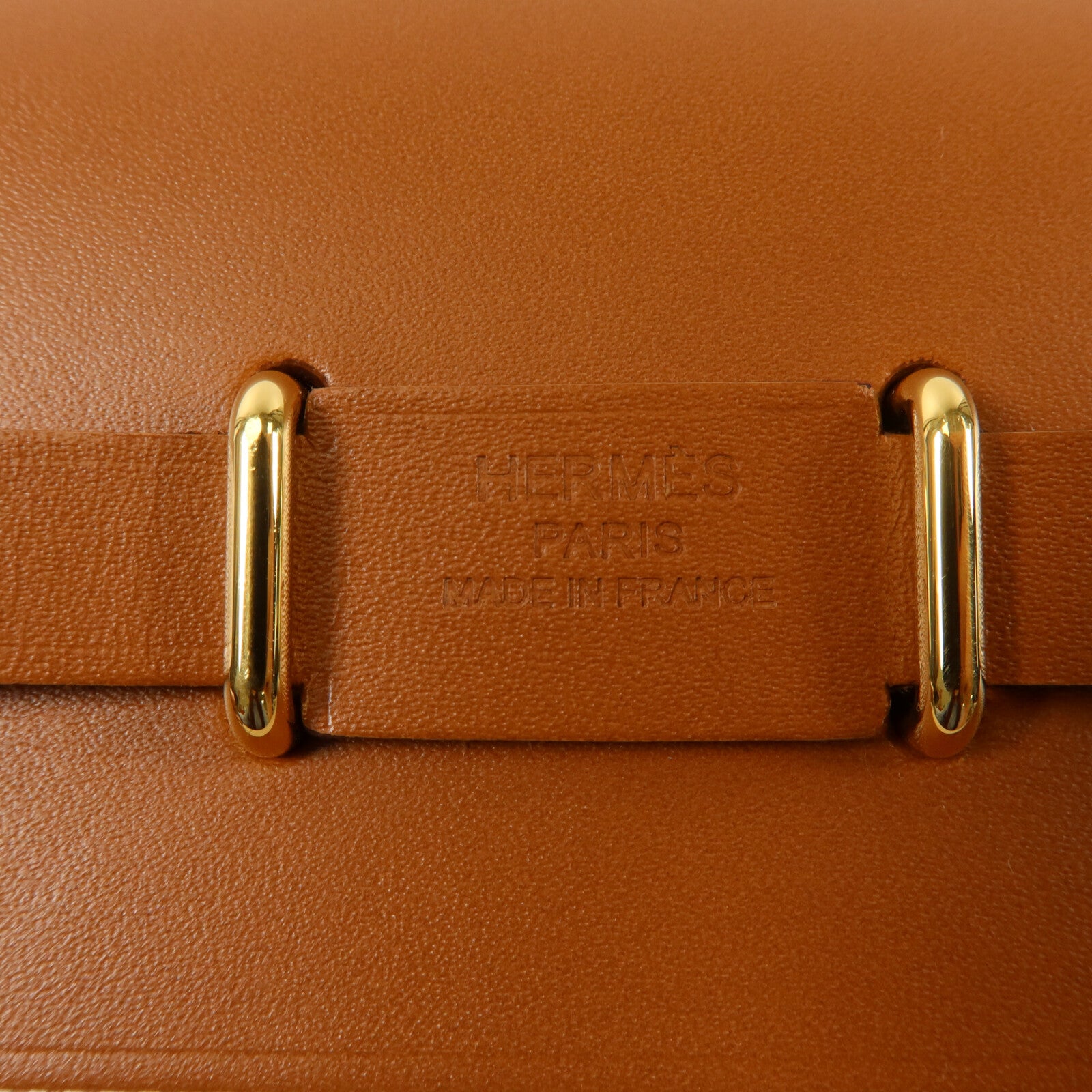 HERMES 帆布Mini Herbag肩背袋Ecru Beige/Fauve