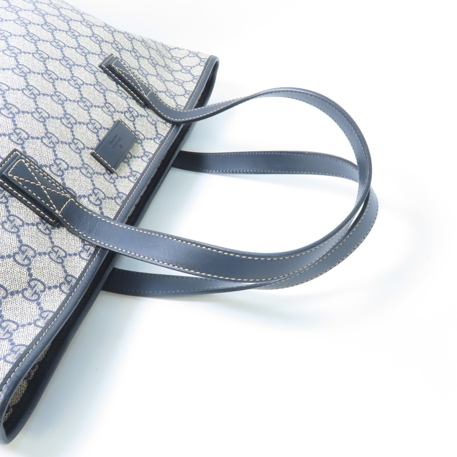 GUCCI 【激減優惠】塗層帆布Tote Bag銀扣手挽袋米色