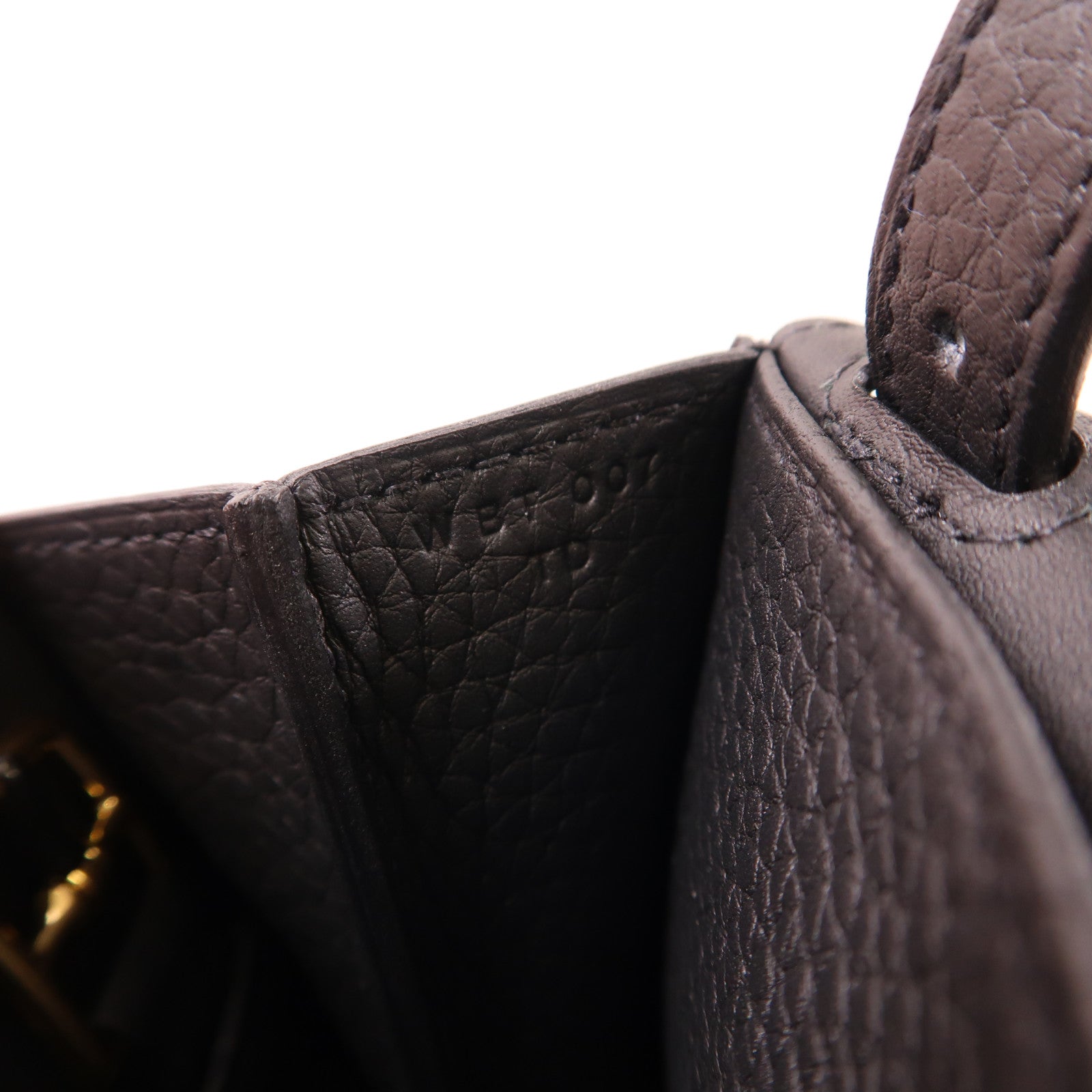 HERMES Clemence皮革Halzan 25金扣手挽肩背兩用袋